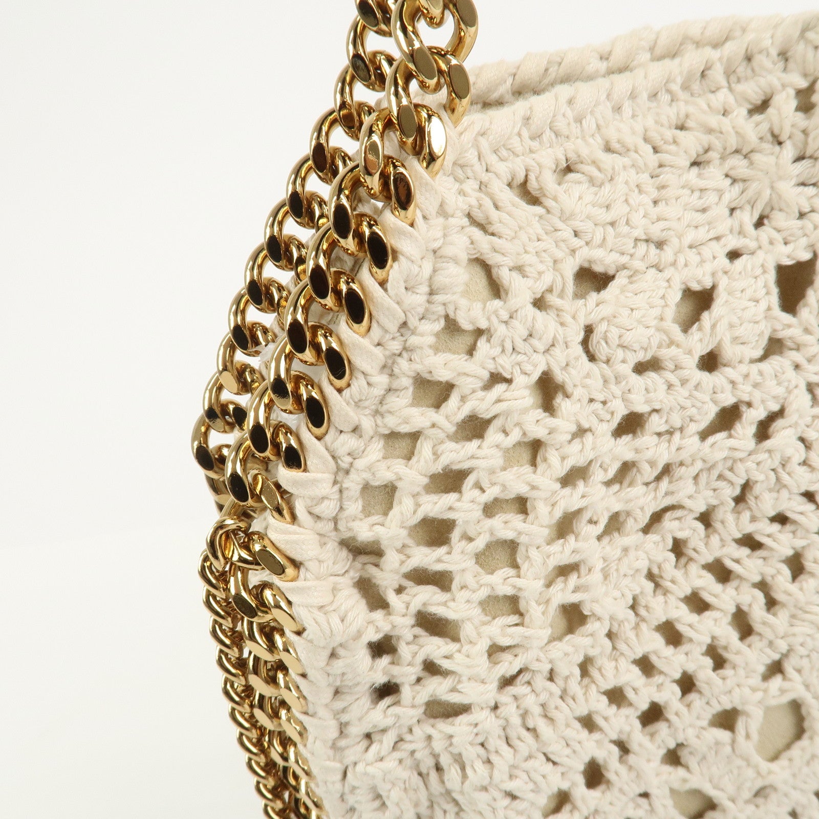 STELLA MCCARTNEY Falabella Cotton 2Way Bag Shoulder Bag Ivory