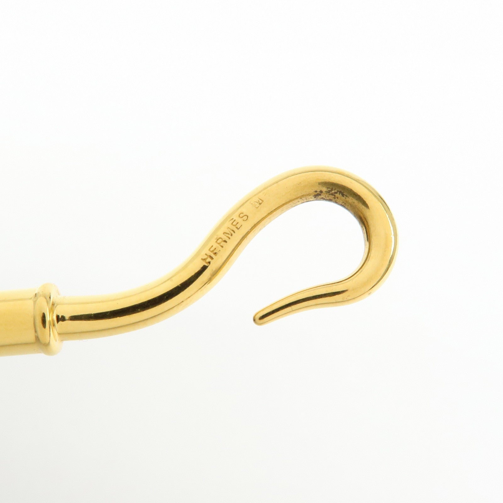 HERMES Leather Jumbo Choker Bracelet Brown