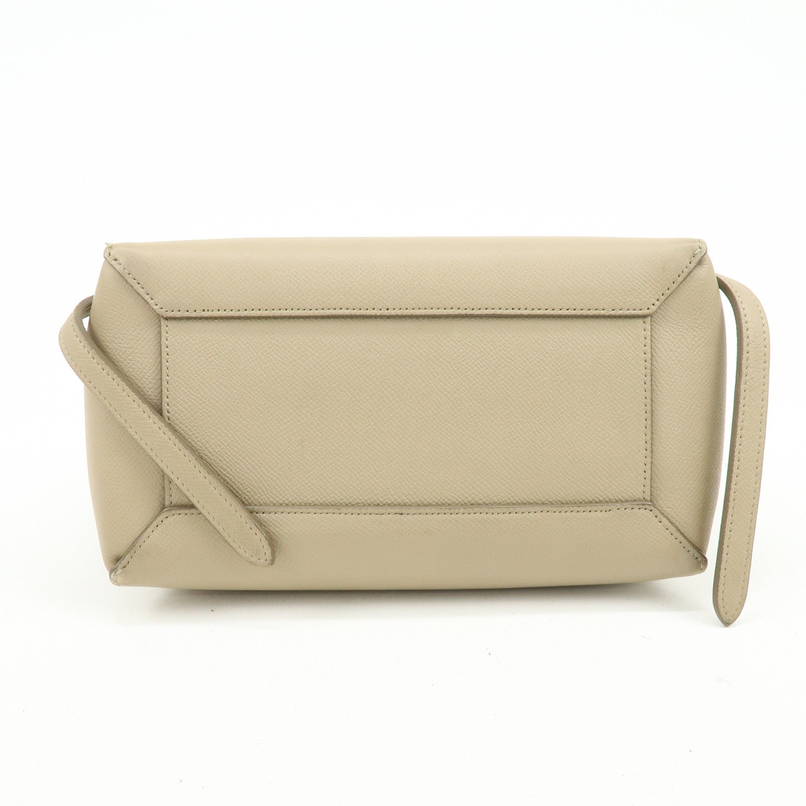 CELINE Belt Bag Leather 2WAY Bag Hand Bag Shoulder Bag Greige