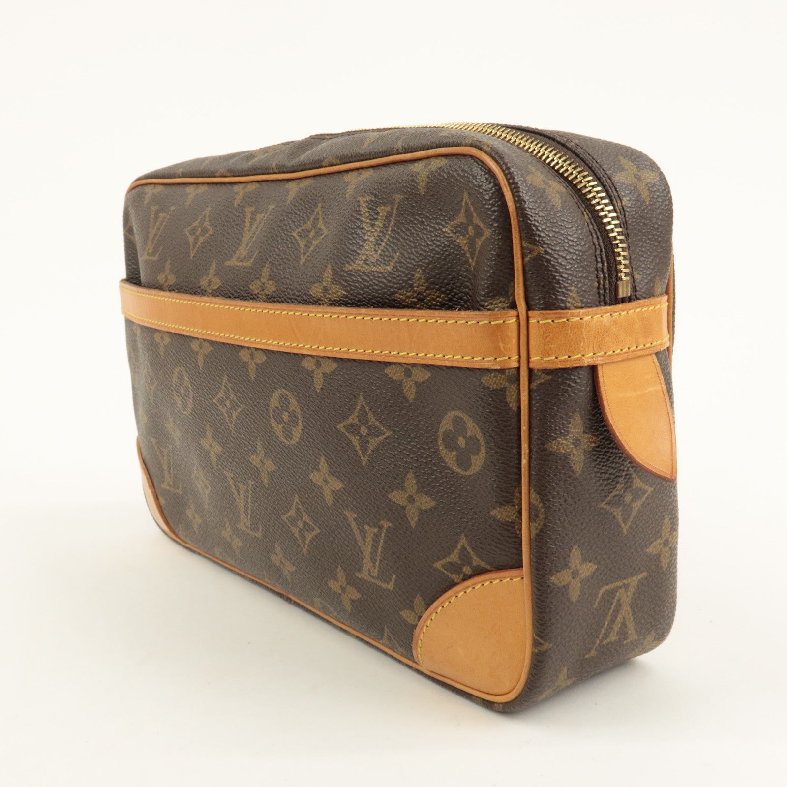 Louis Vuitton Monogram Compiegne 28 Pouch Clutch Bag Brown M51845 Used