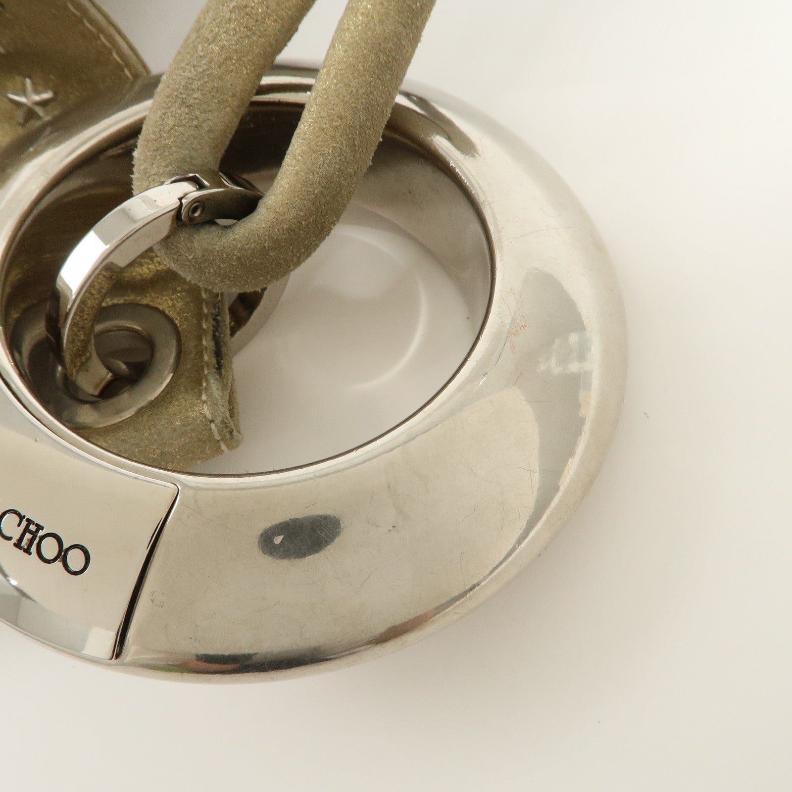 JIMMY CHOO Sky Bag Studs Leather Shoulder Bag Gold