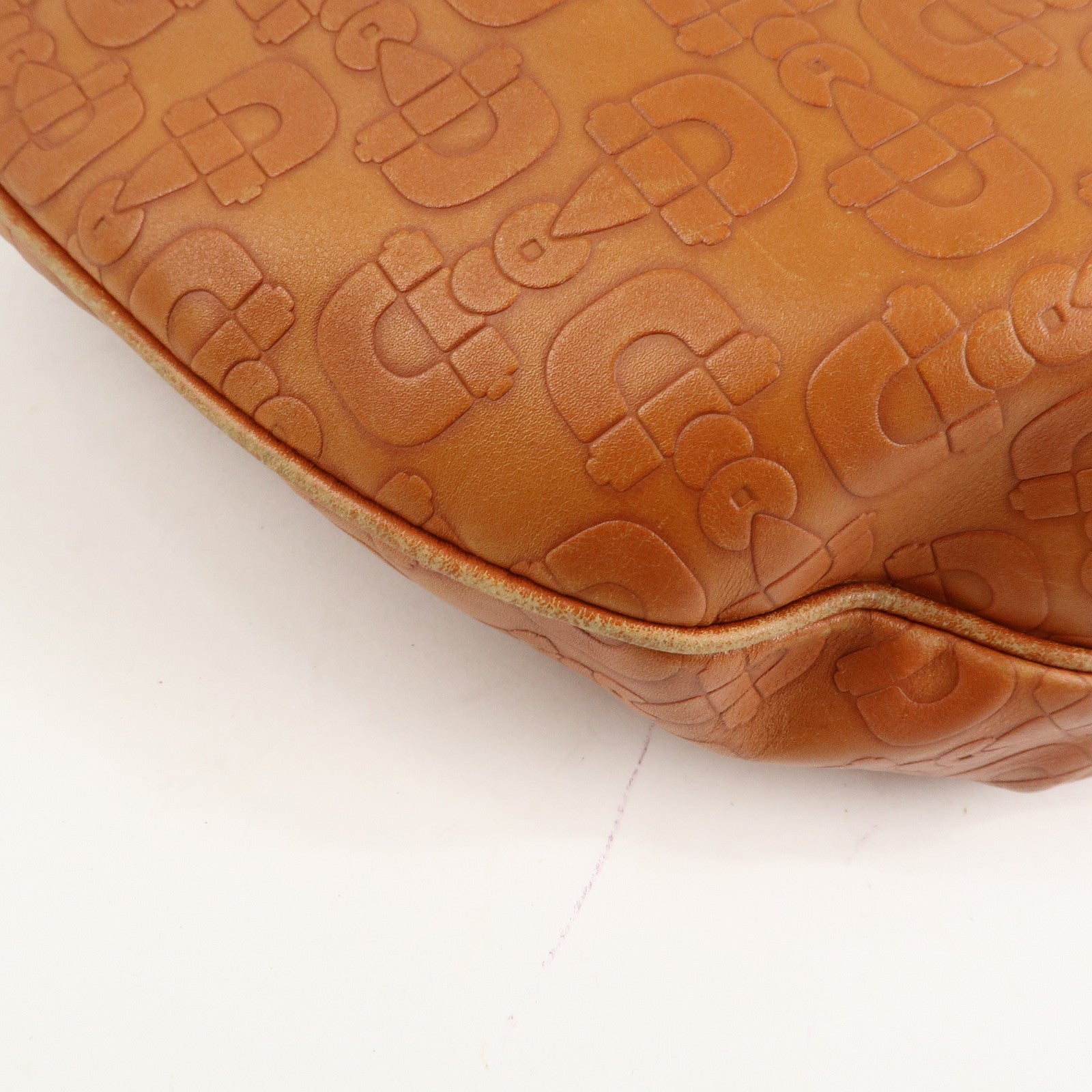 GUCCI Horsebit Leather Shoulder Bag Hand Bag Brown Gold HDW 145764 Used
