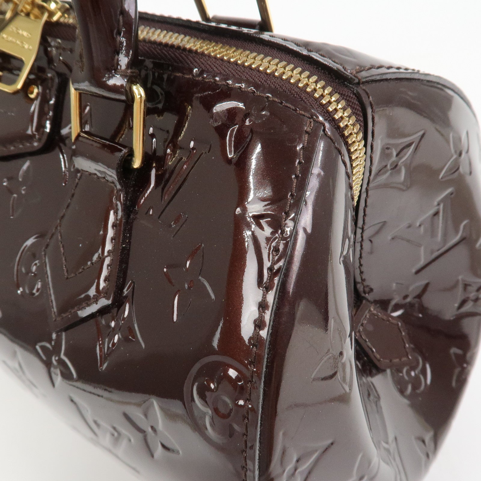 Louis Vuitton Monogram Vernis Montana Hand Bag Amarante M90057