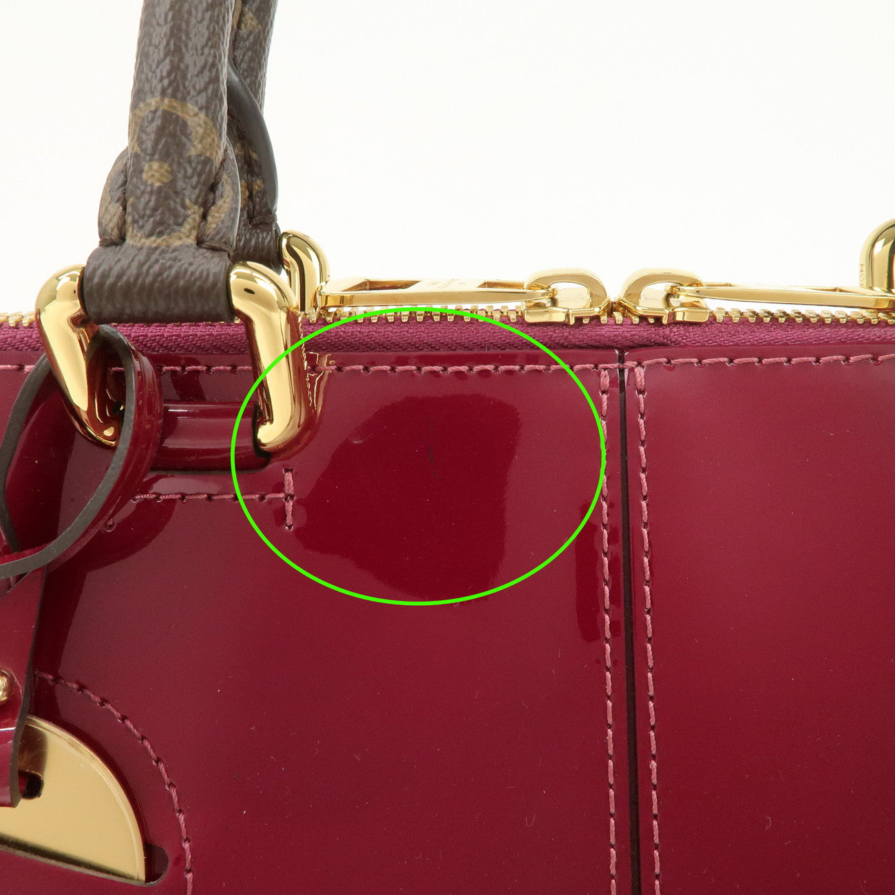 Louis Vuitton Vernis Monogram Tote Miroir 2Way Bag Magenta M54640