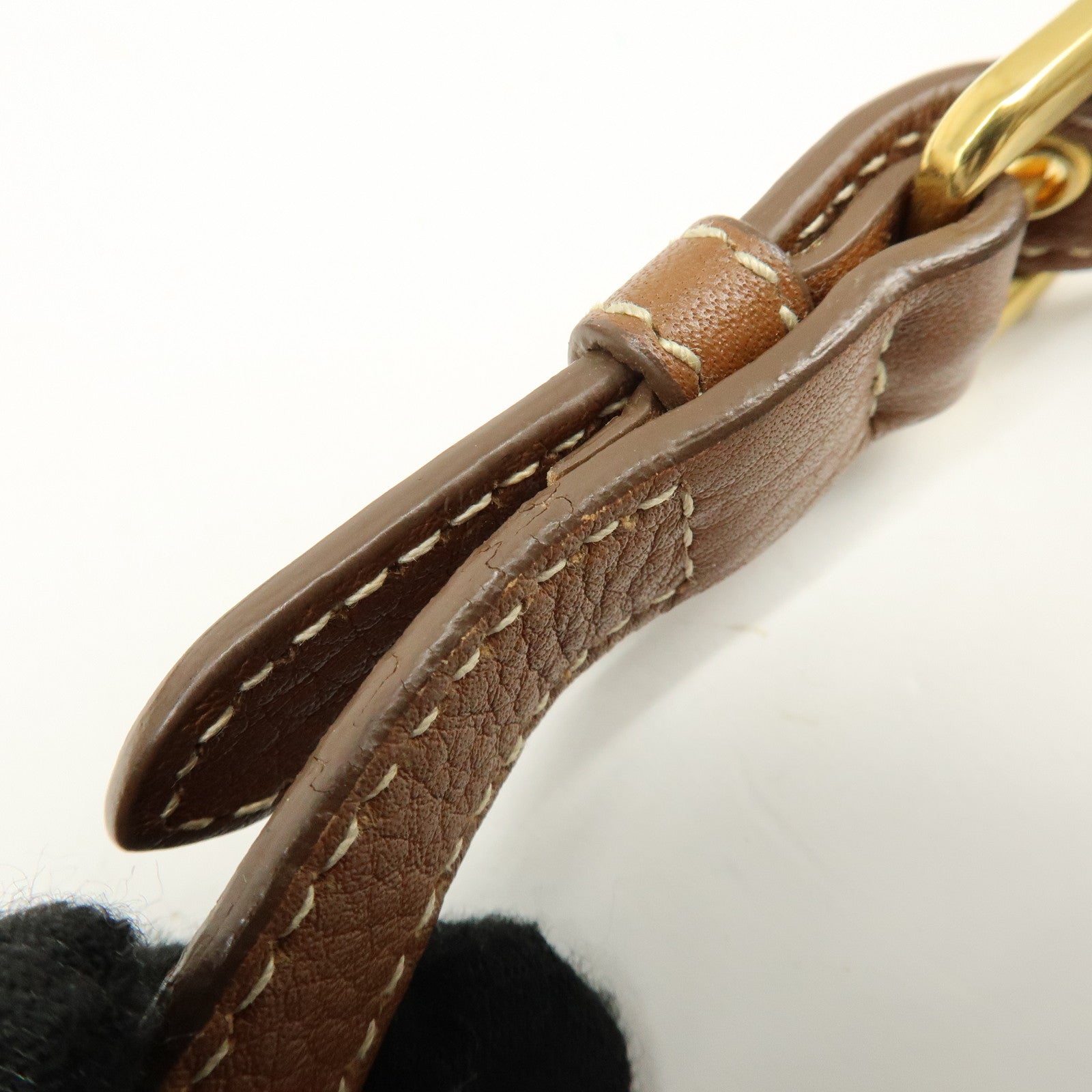 PRADA Canvas Leather Tote Bag Shoulder Bag Camouflage Brown Khaki