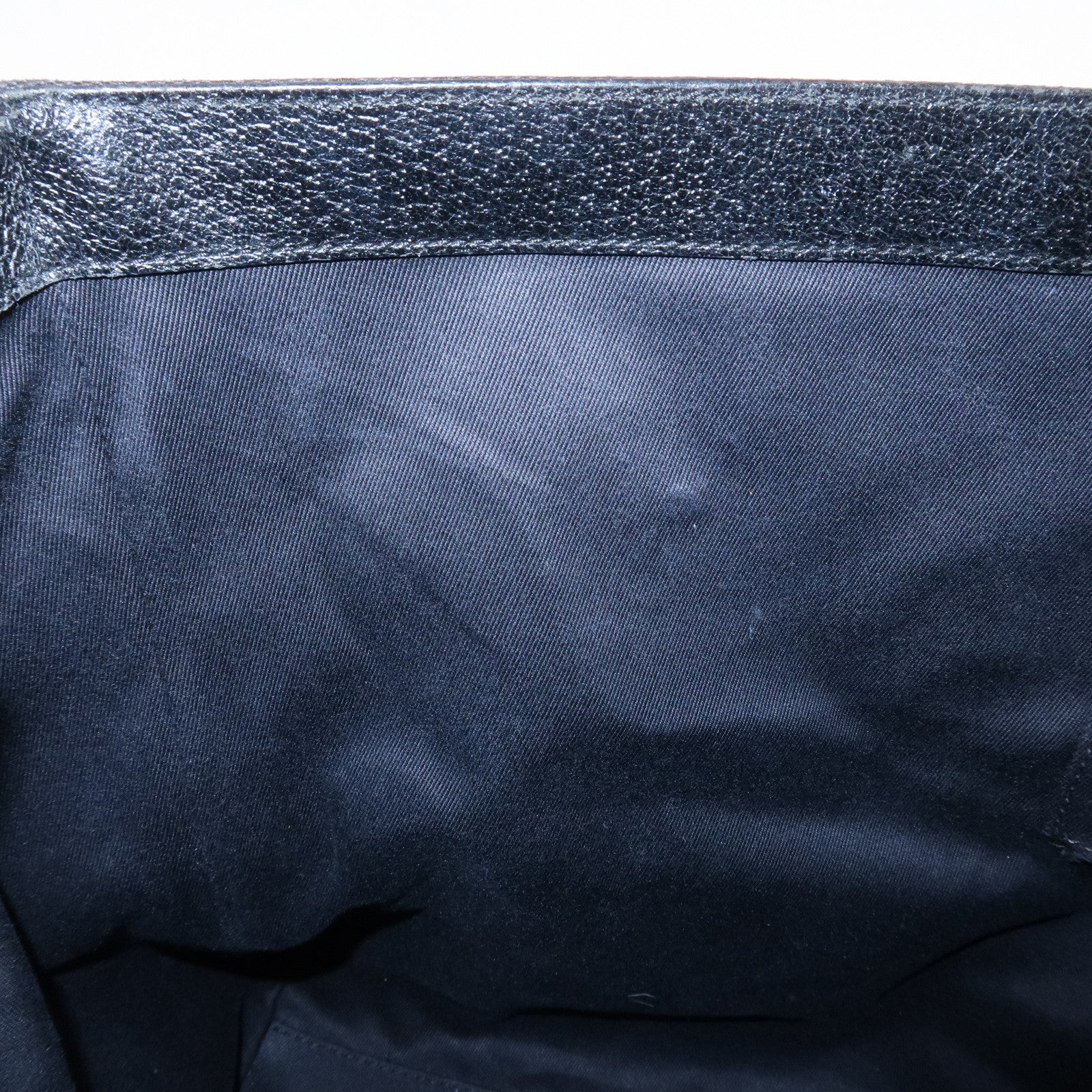 GUCCI GG Canvas Leather Tote Bag Hand Bag Black 120897