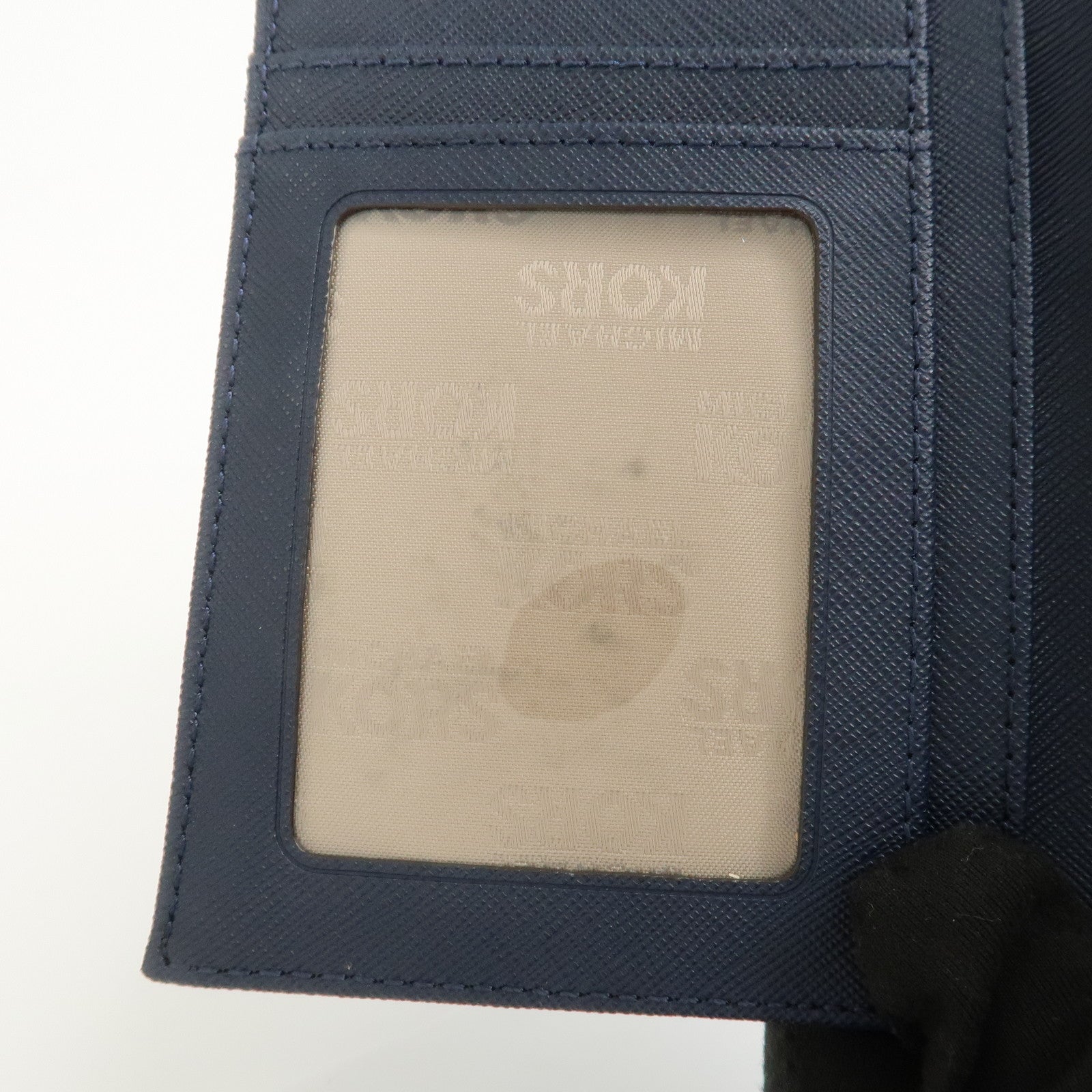 MICHAEL KORS MK Signature PVC Bi-fold Long Wallet Light Blue White