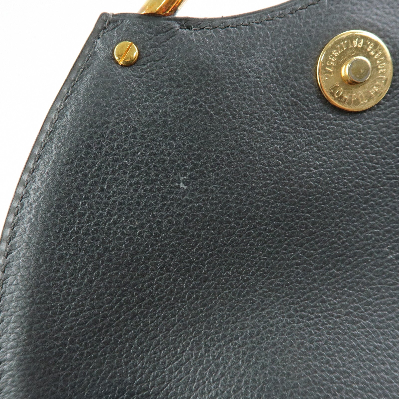 DELVAUX Calf Leather Shoulder Bag Crossbody Bag Eclair Gray
