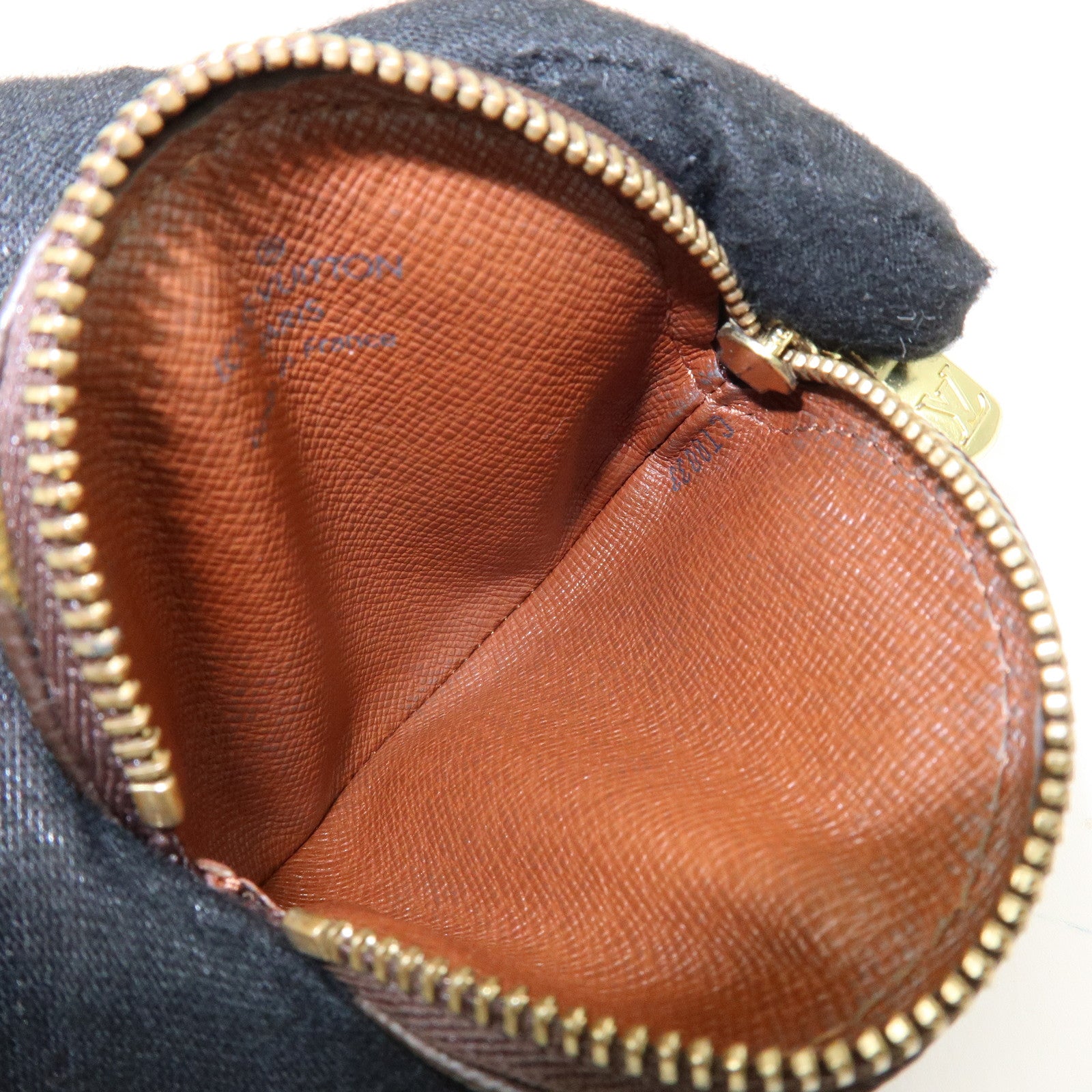 Louis Vuitton Monogram Porte Monnaie Rond Coin Case Brown M61926