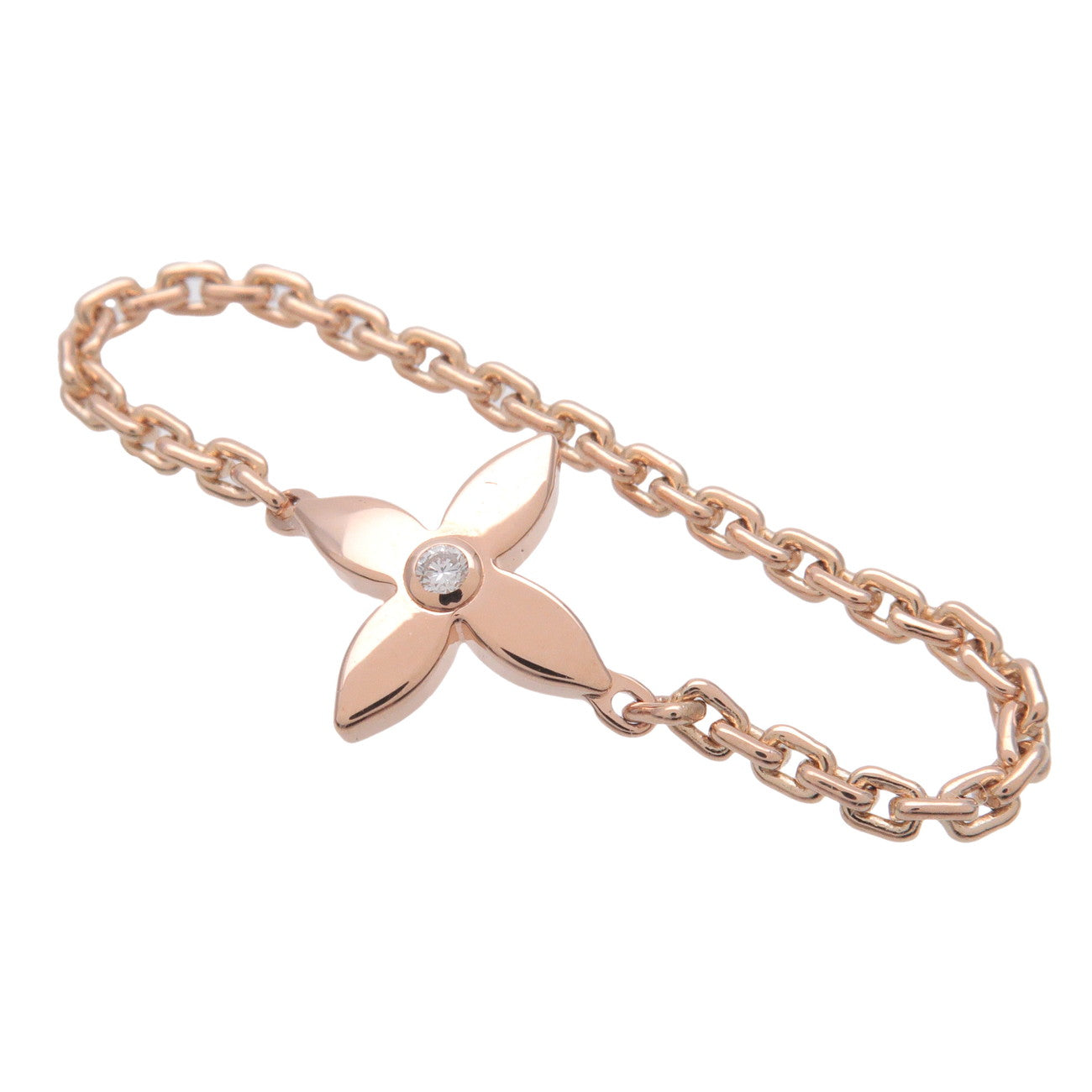 Louis Vuitton Bague Chain Idylle Blossom 1P Diamond Ring #56 Q9K64F