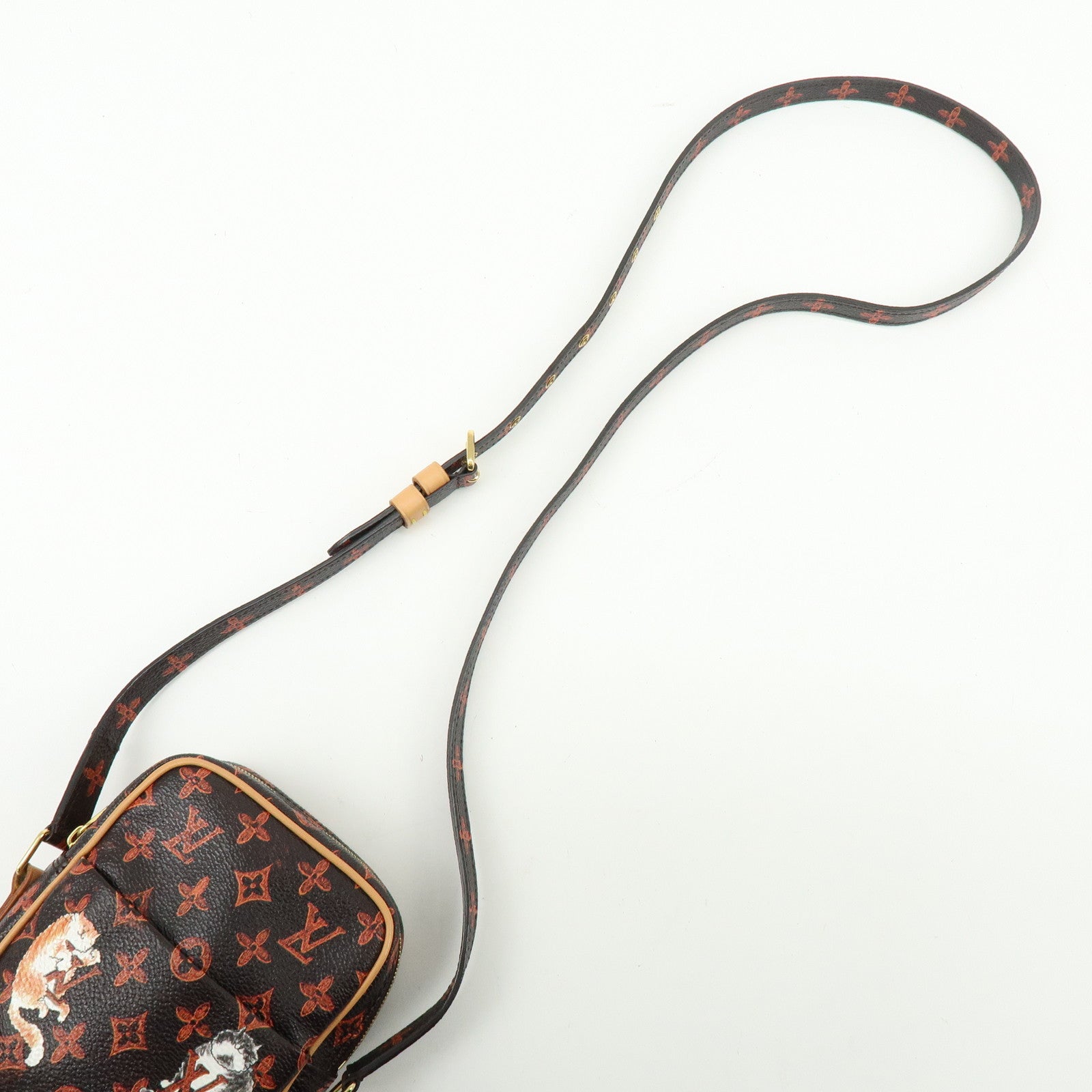 Louis Vuitton Catogram Paname Shoulder Bag Crossbody Brown M44399