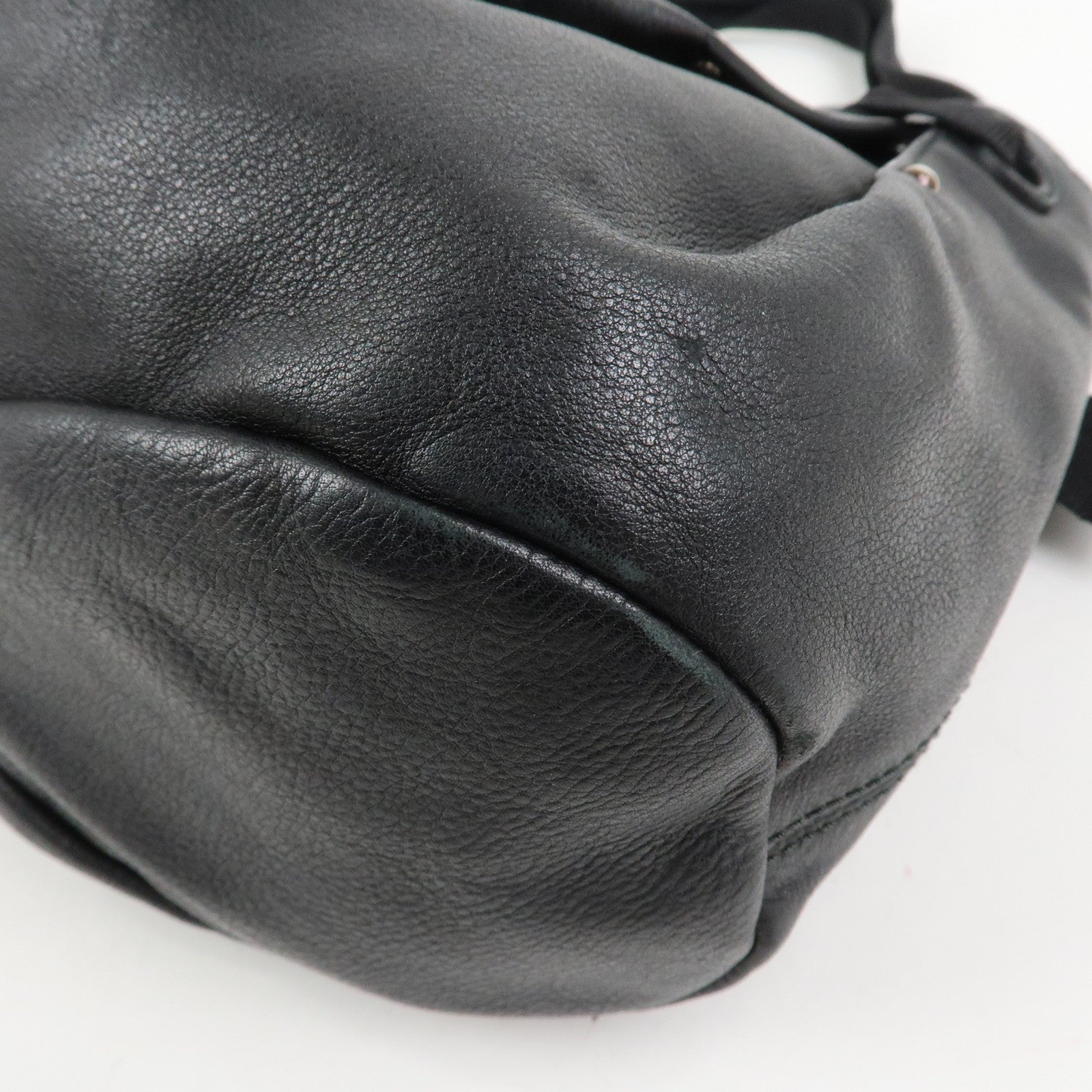 Ferragamo Vara Ribbon Leather Hand bag Shoulder Bag Black