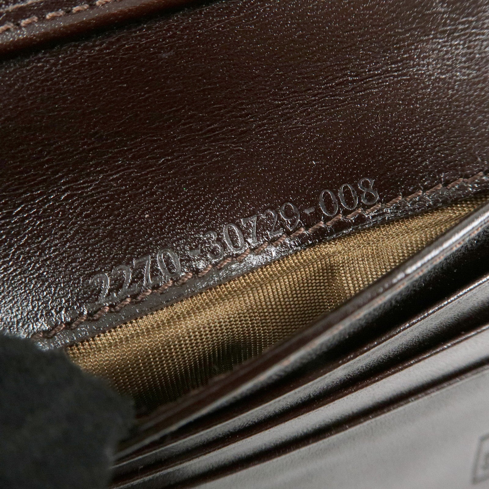 FENDI Zucca Canvas Leather Compact Wallet Brown 2270・30729・008