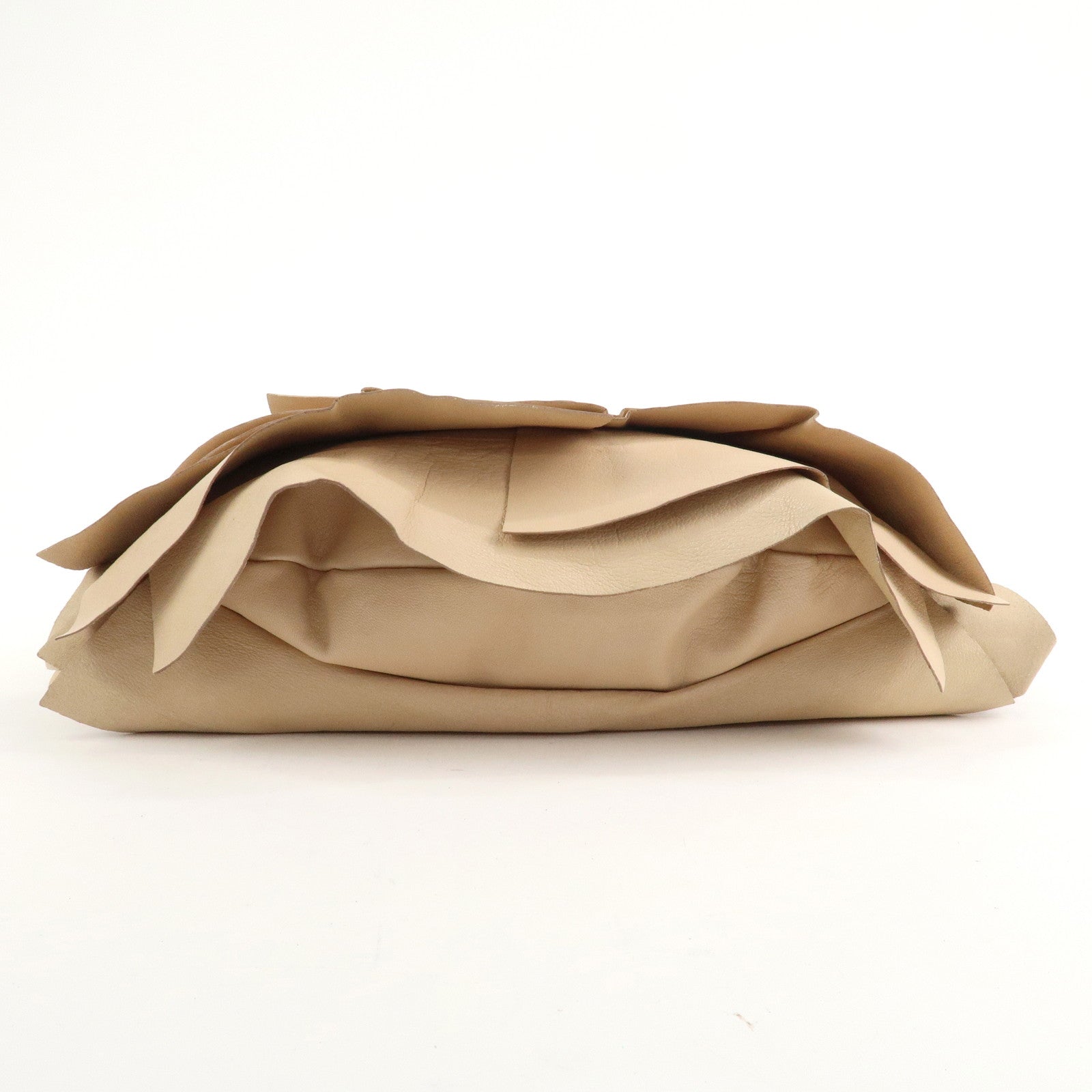 SAINT LAURENT PARIS Leather Saint Ropez Shoulder Bag Beige 121634