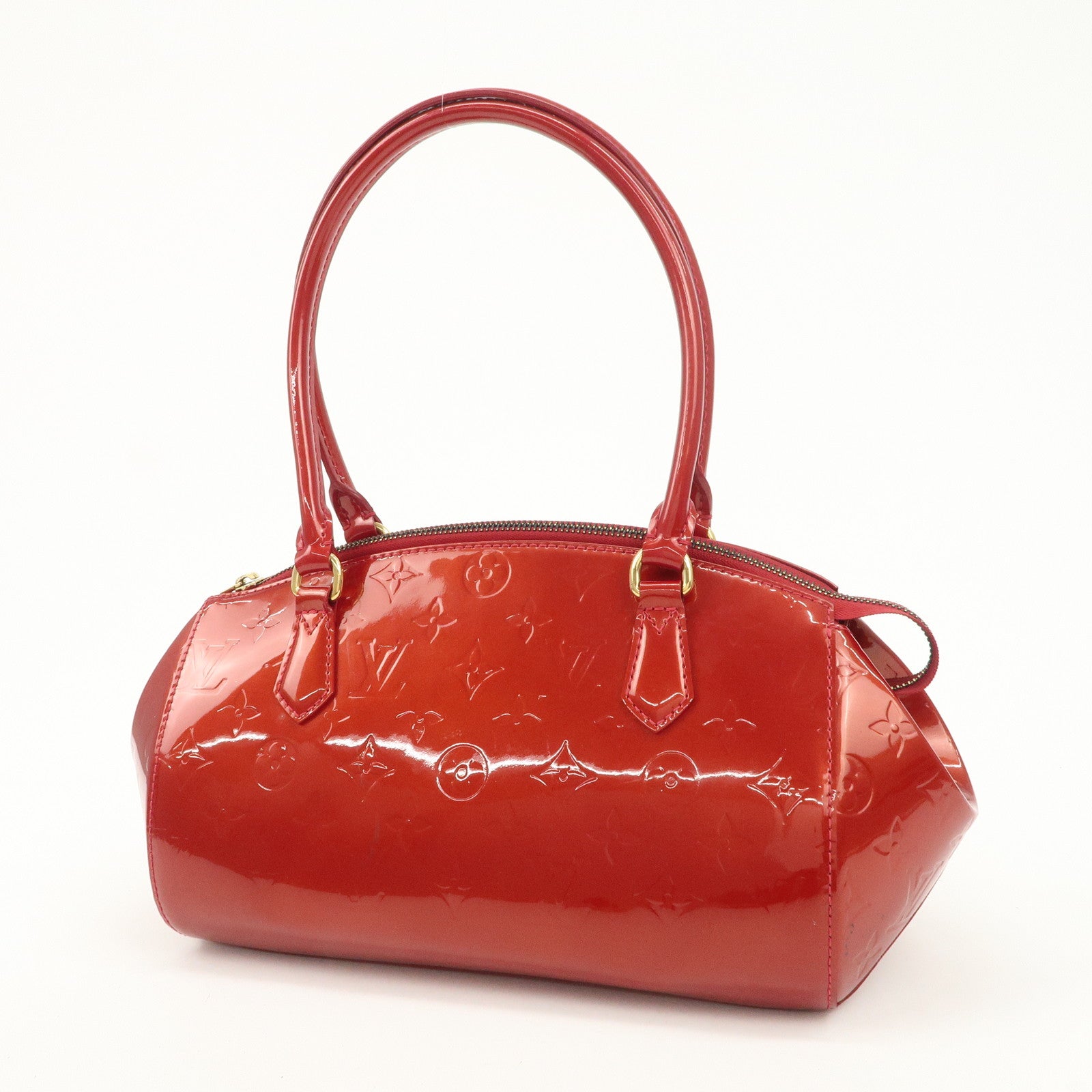 Louis Vuitton Monogram Vernis Sherwood PM Shoulder Bag Red M91494
