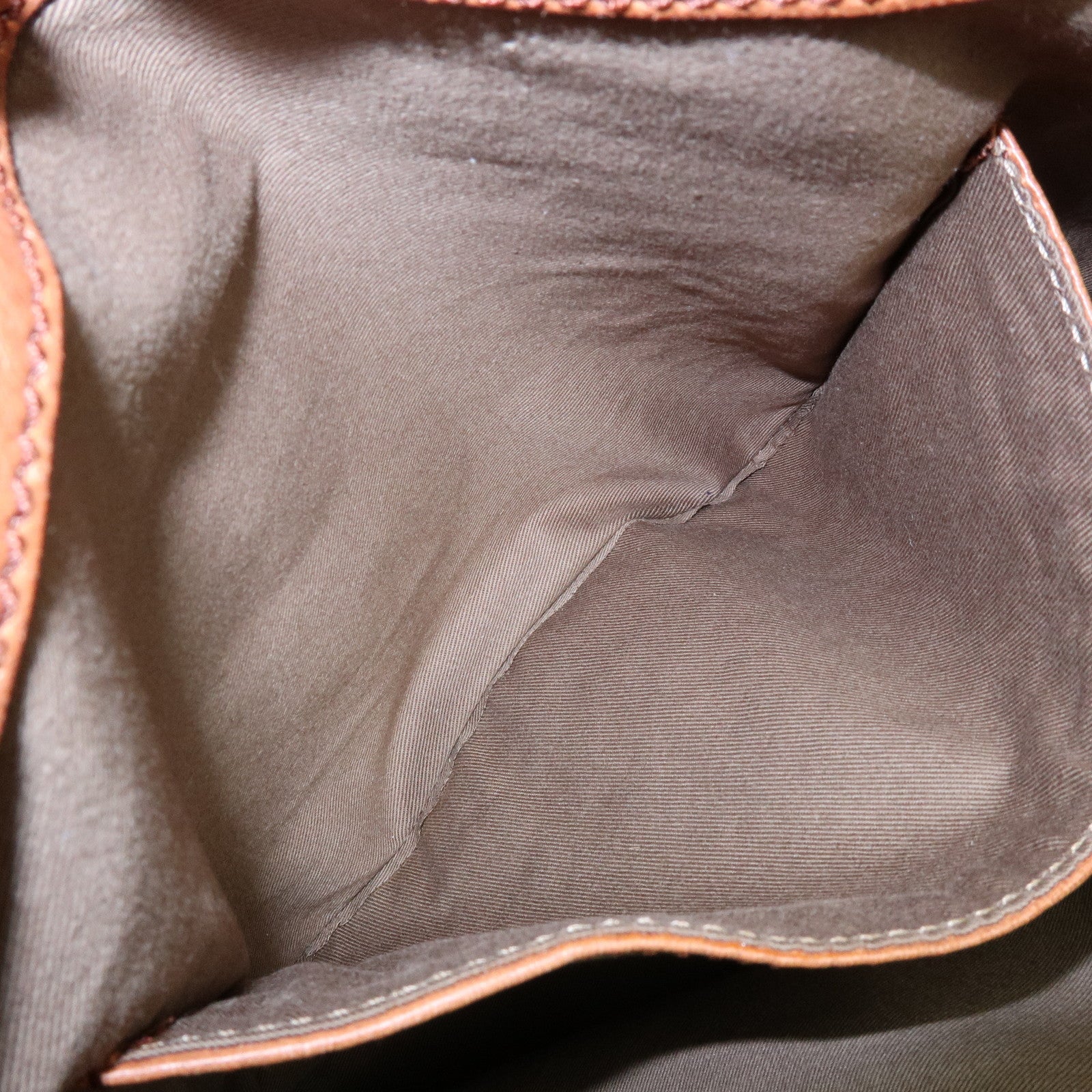 Chloe Harley Canvas Leather Shoulder Crossbody Bag Natural Brown