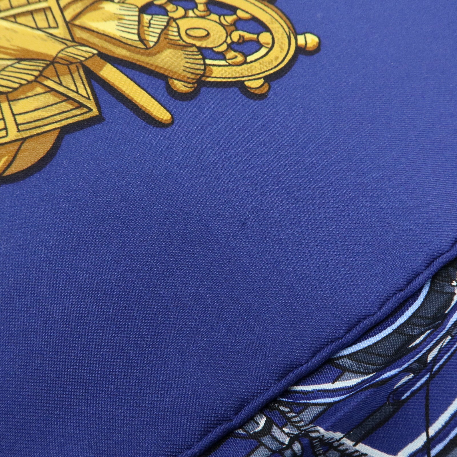 HERMES Carre 90 Silk 100% MARINE ET CAVALERIE Scarf