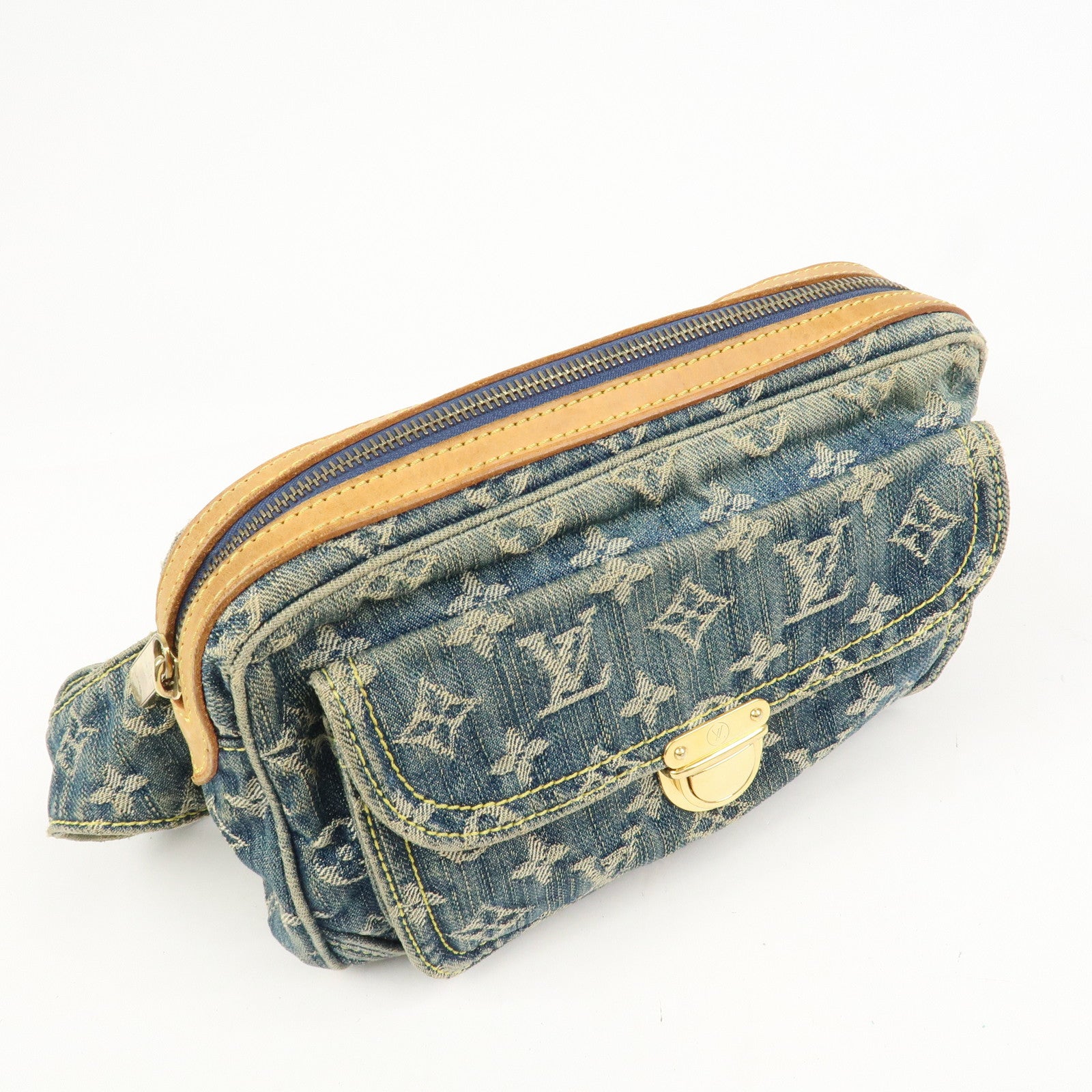 Louis Vuitton Monogram Denim Bum Bag Waist Bag Blue M95347