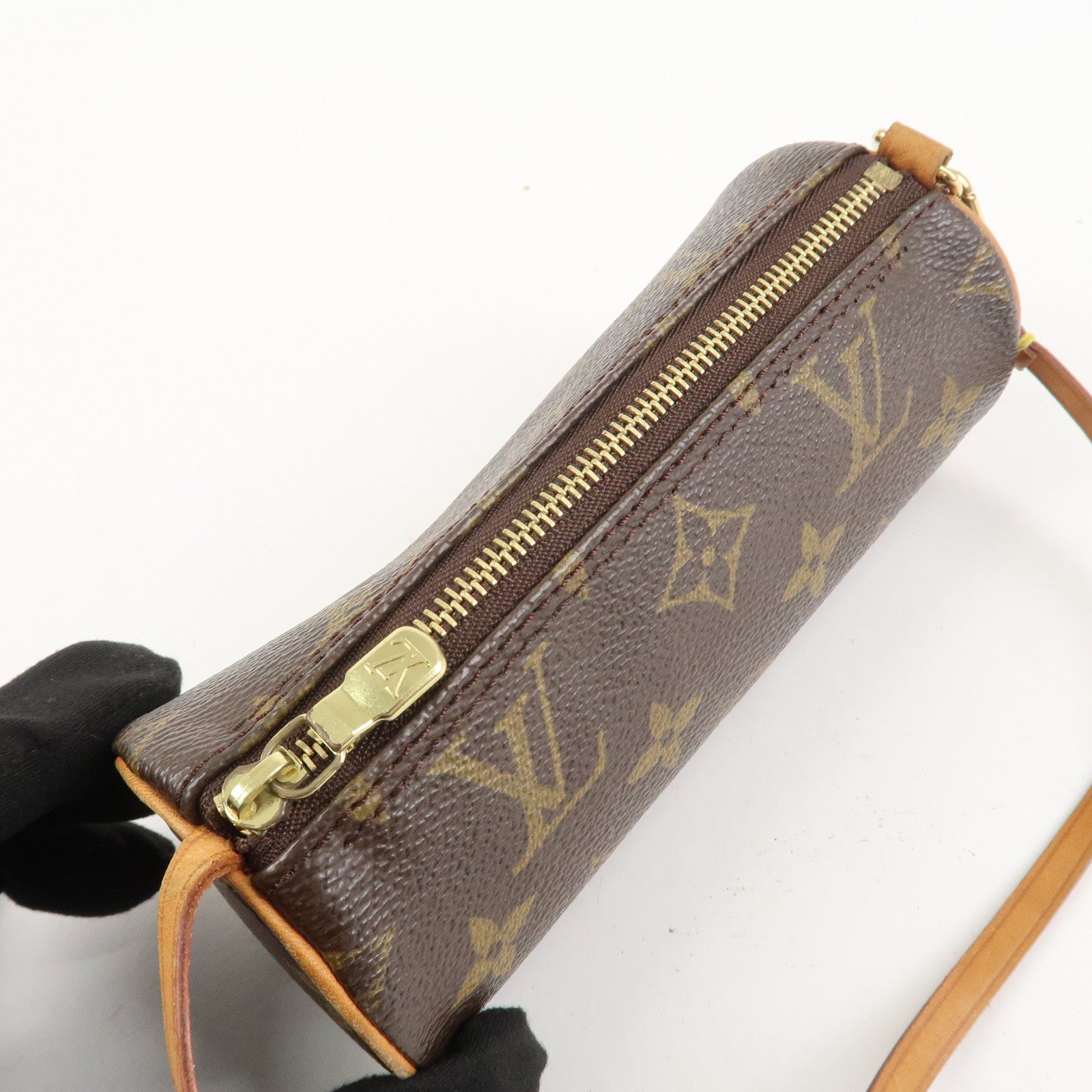Louis Vuitton Set of 2 Monogram Mini Pouch for Papillon Bag Brown Used