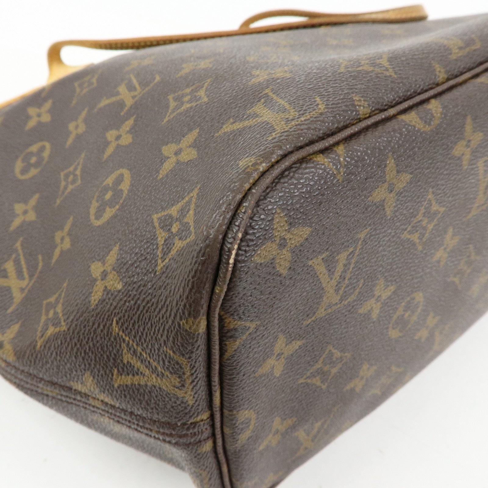 Louis Vuitton Monogram Neverfull MM Tote Shoulder Bag Brown M40156