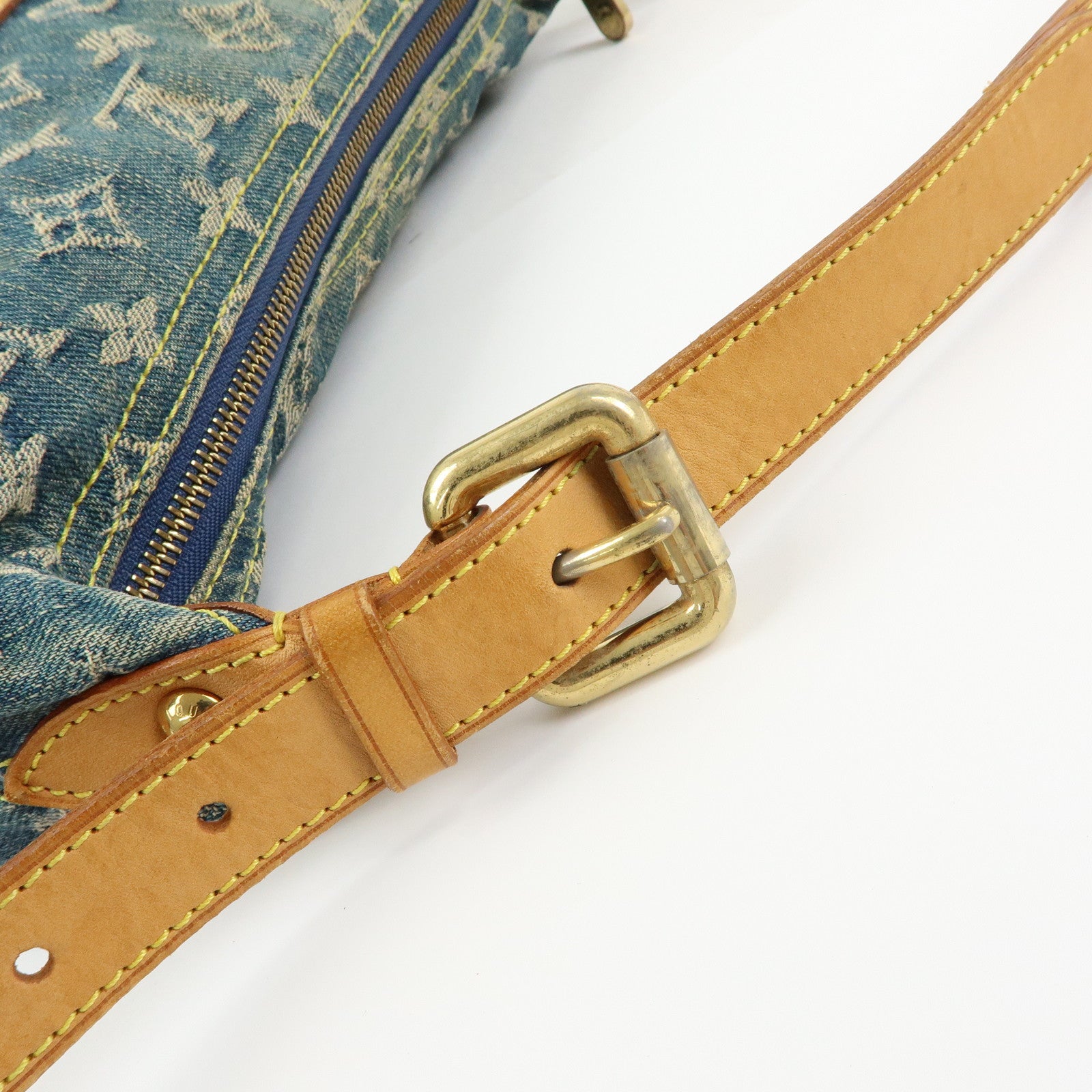 Louis Vuitton Monogram Denim Baggy GM Shoulder Bag Blue M95048