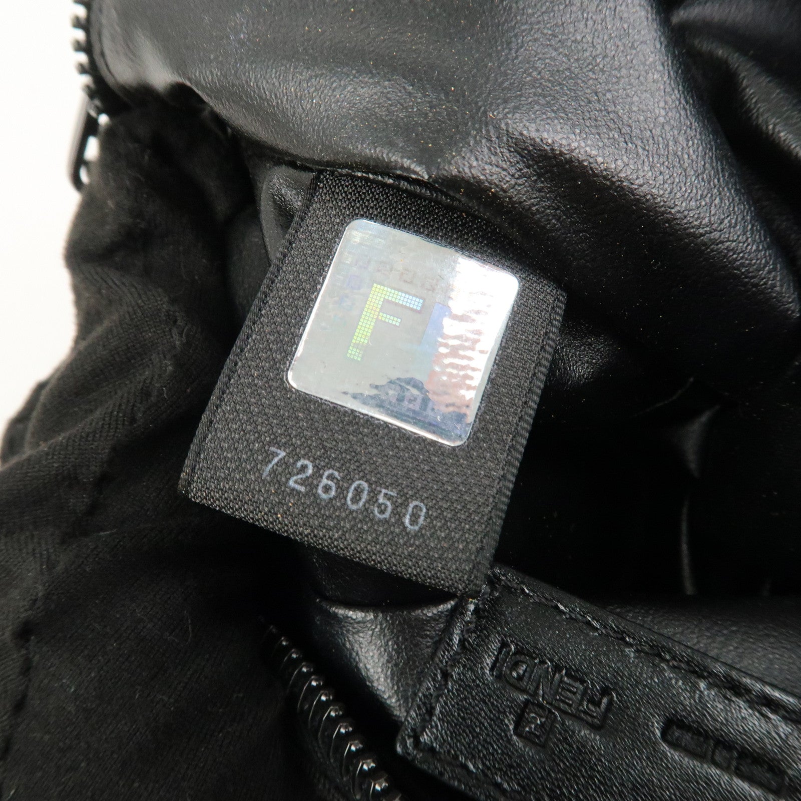 FENDI Set Of 2 Leather Zucchino Canvas Pouch Pink 8N0036 7N0038