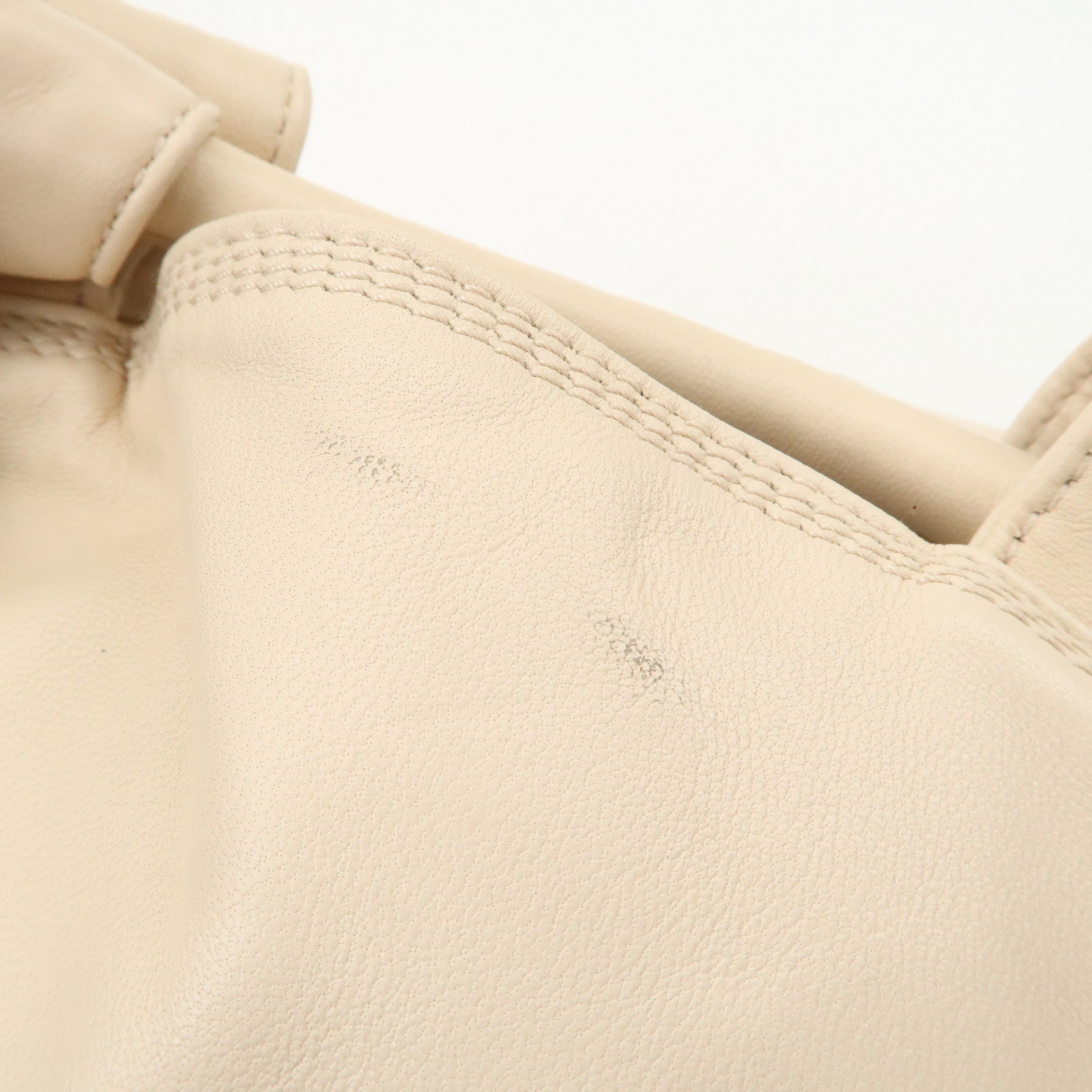 LOEWE Anagram Nappa Aire Leather Hand Bag Shoulder Bag Light Beige