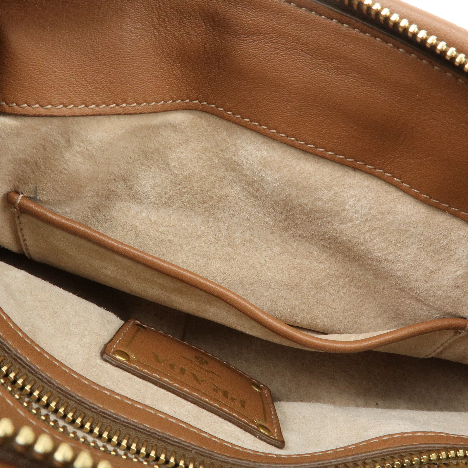 PRADA Leather 2Way Bag Hand Bag Shoulder Bag Brown BN2435 Used