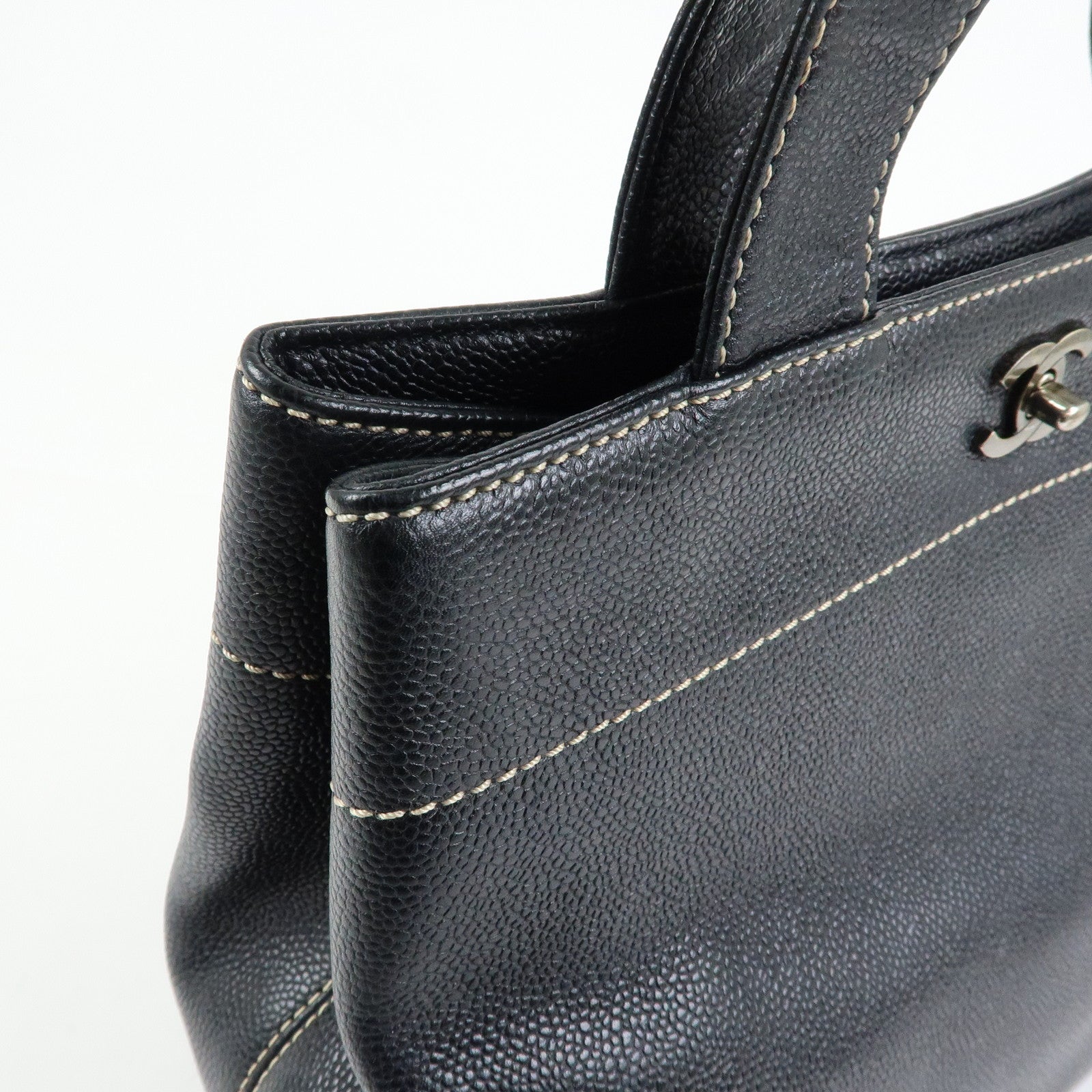 CHANEL COCO Mark Caviarskin 2Way Shoulder Bag Tote Bag 7034654