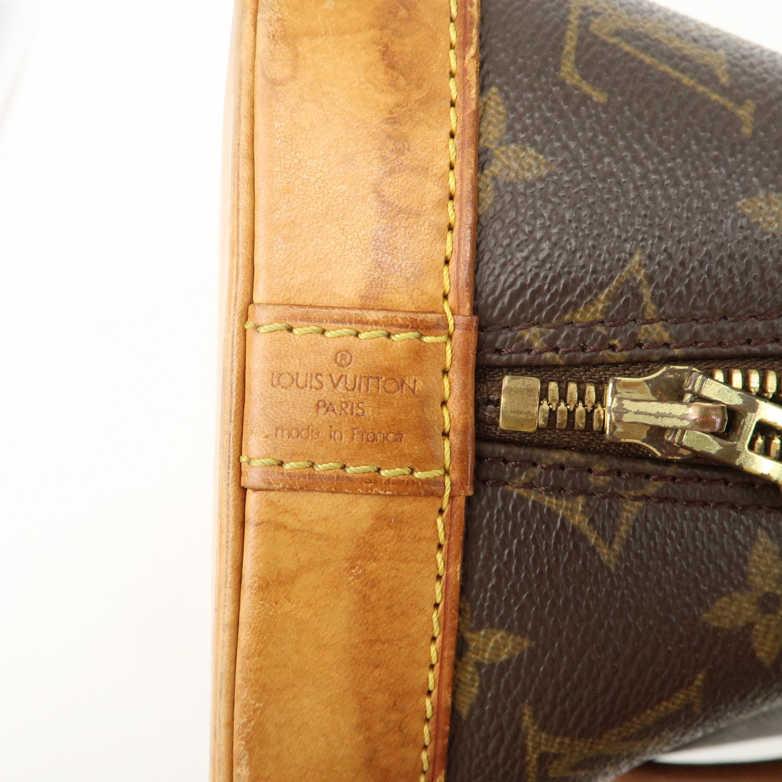 Louis Vuitton Monogram Alma Hand Bag Brown M51130 Used