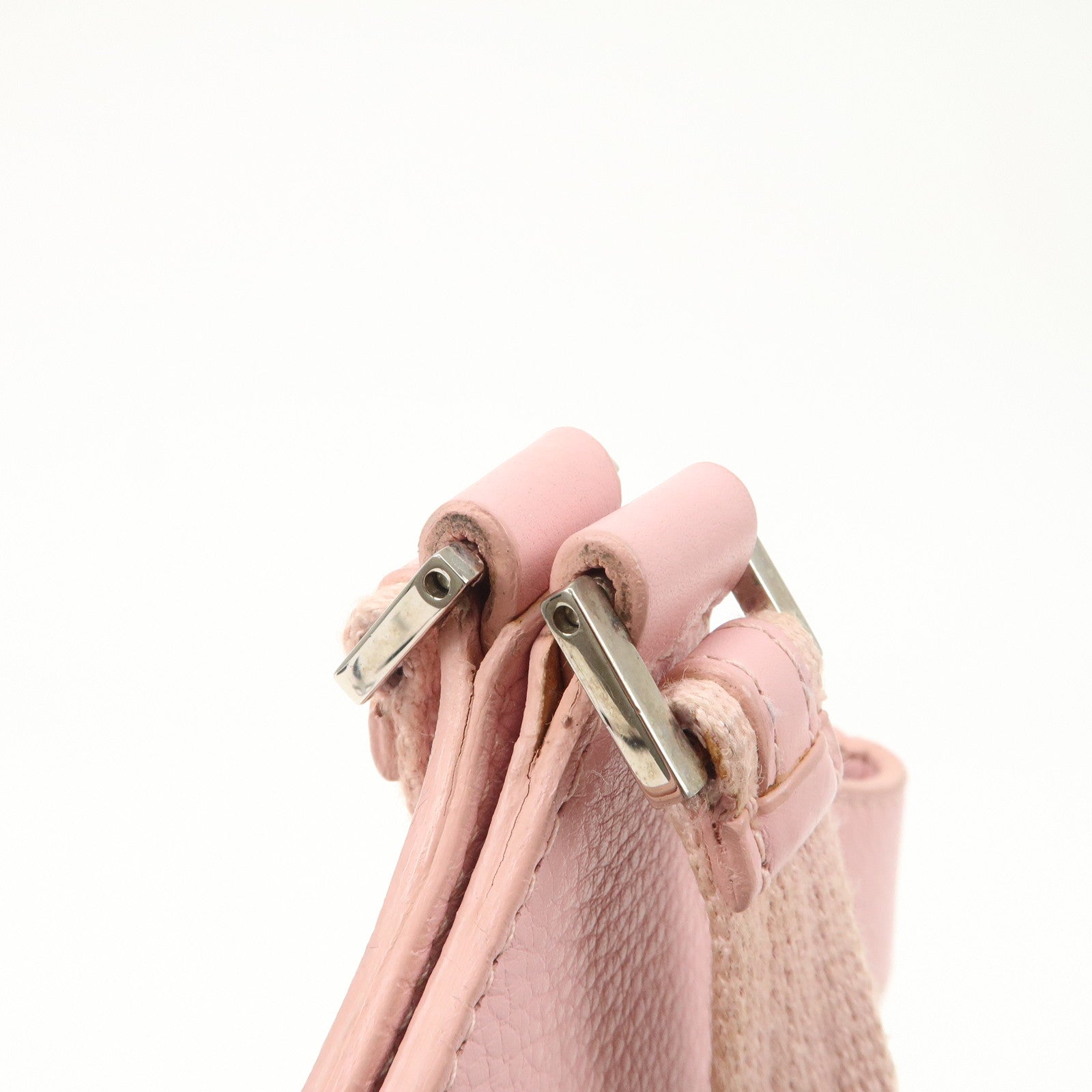 Christian Dior Trotter Street Chic Canvas Tote Bag Beige Pink