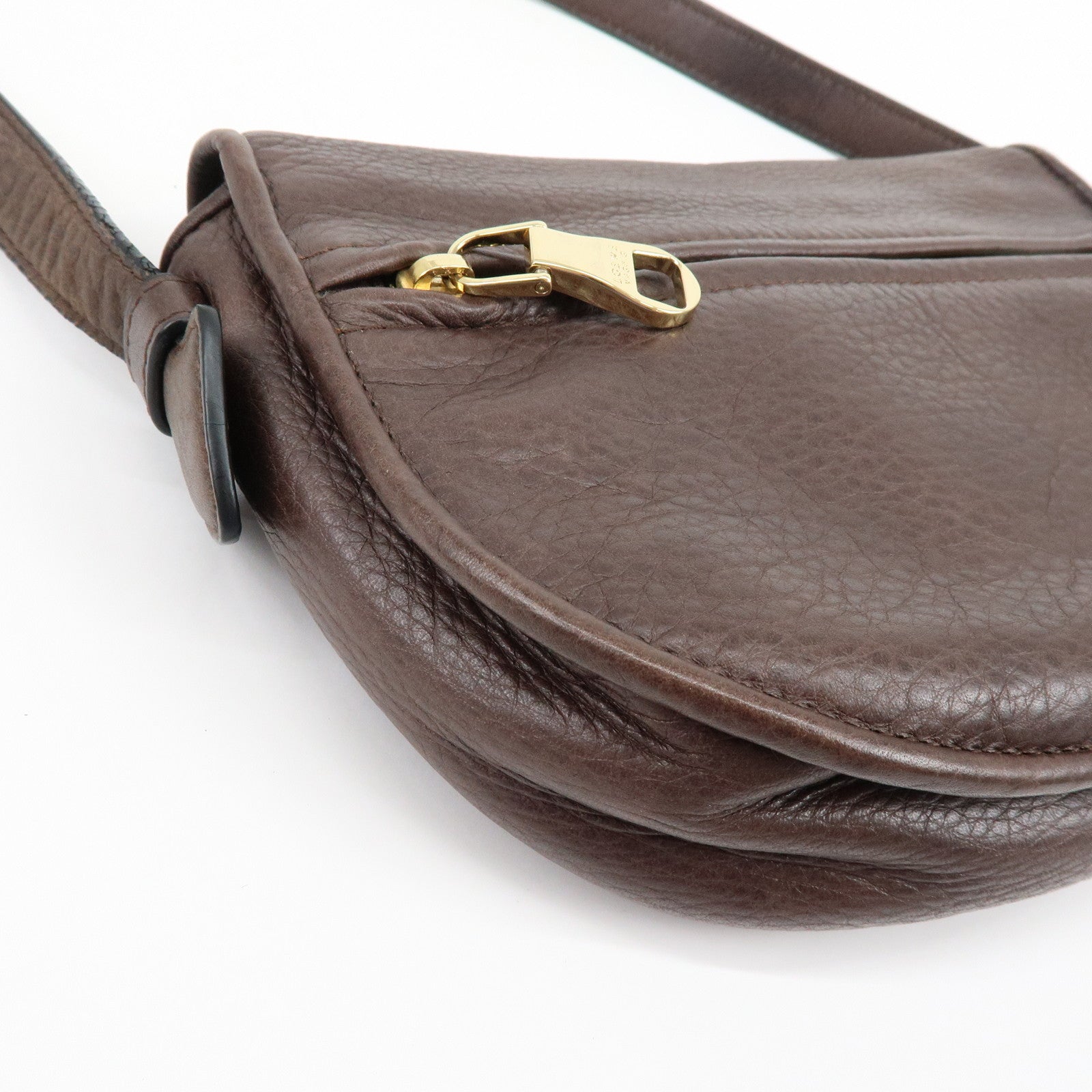 LOEWE Heritage Leather Shoulder Bag Crossbody Bag Dark Brown