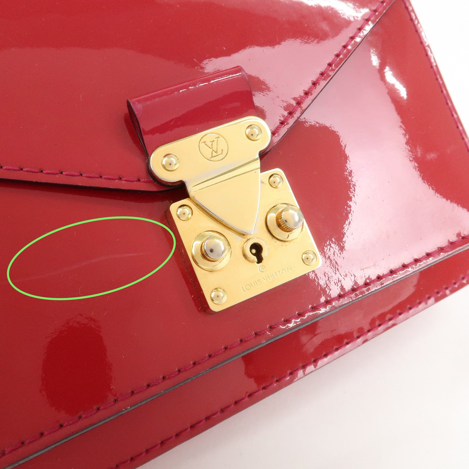 Louis Vuitton Vernis Monceau BB 2Way Hand Bag Rose Indien M91579