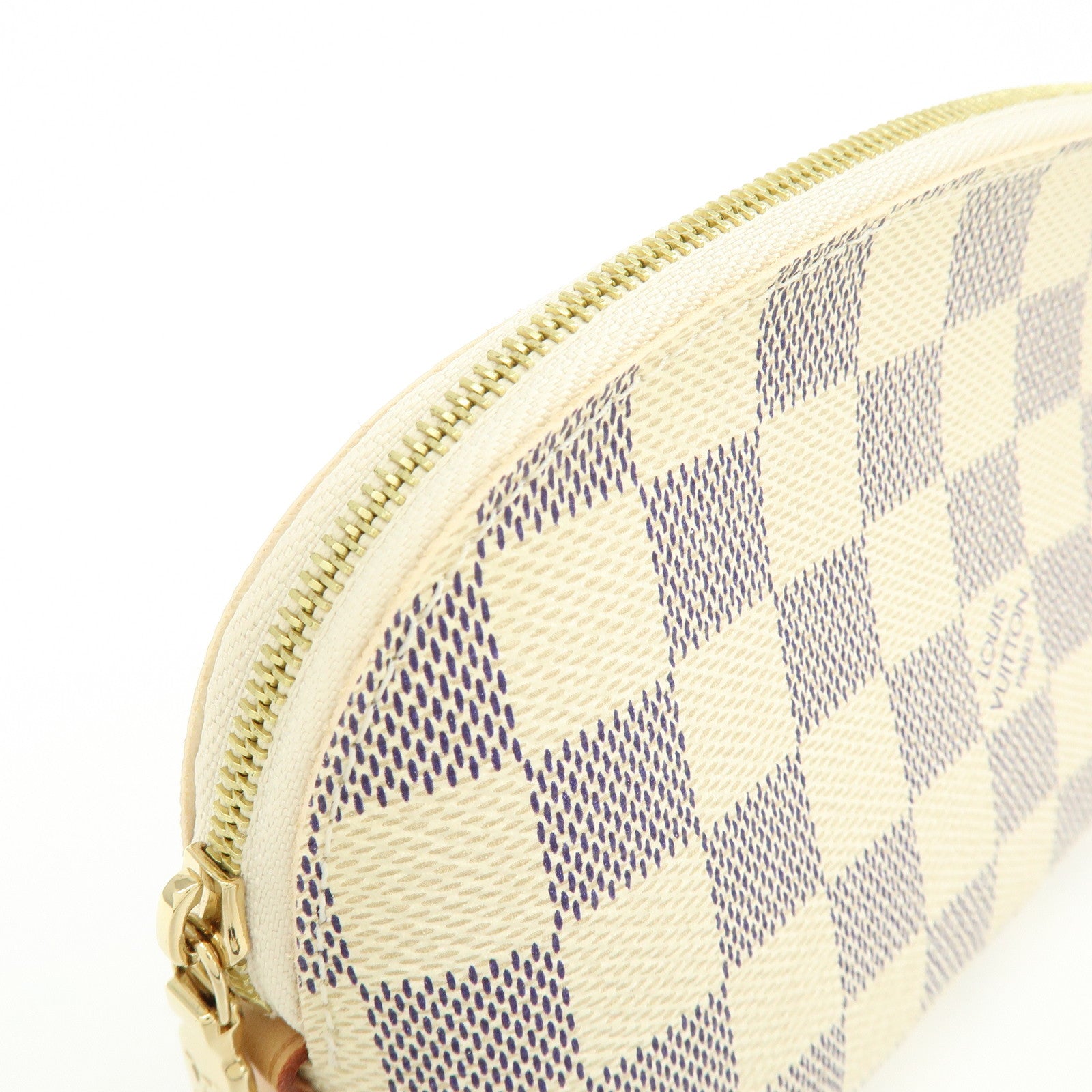 Louis Vuitton Damier Azur Canvas Pochette Cosmetic PM Pouch N60024