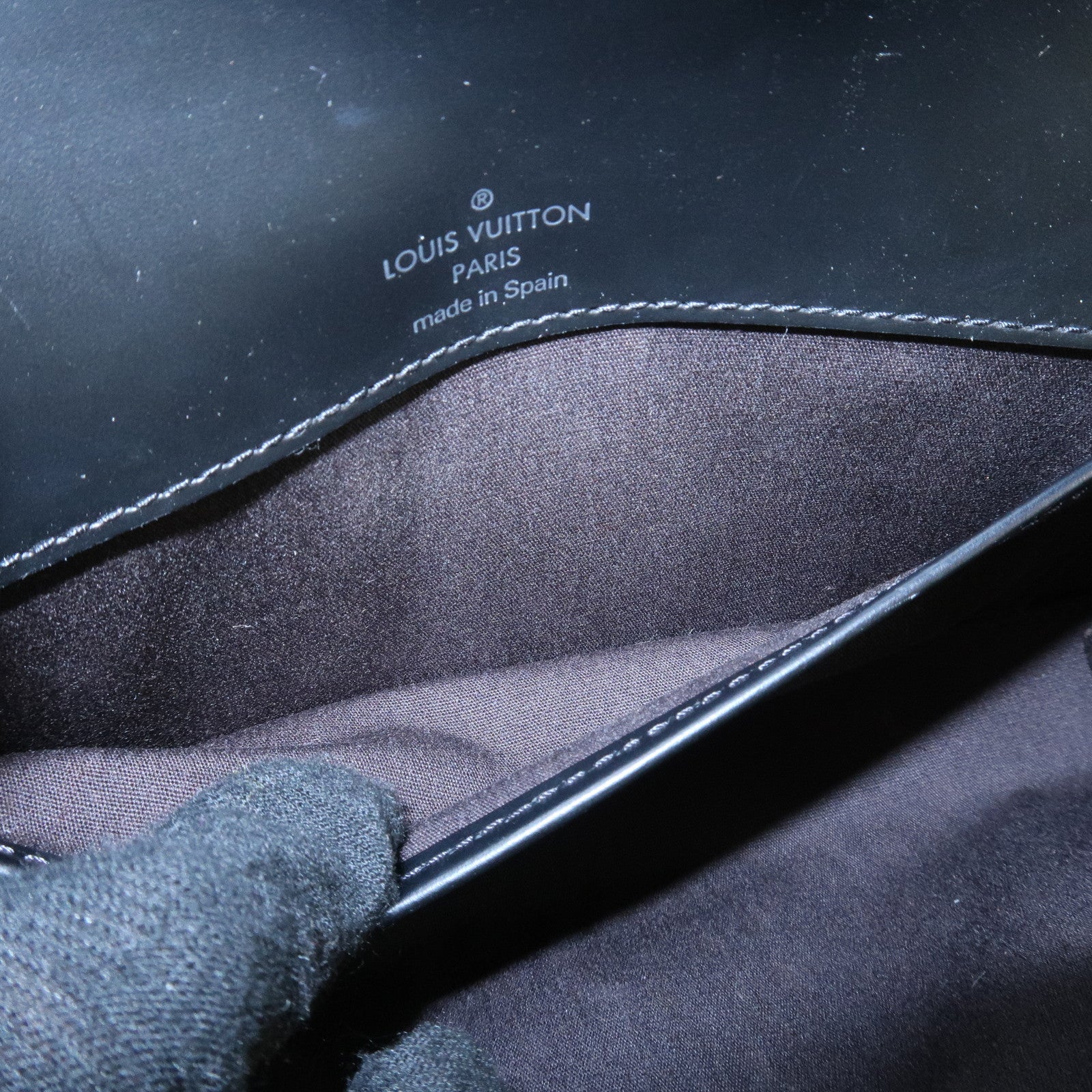 Louis Vuitton Epi Honfleur Shoulder Bag Hand Bag Noir M52732 Used