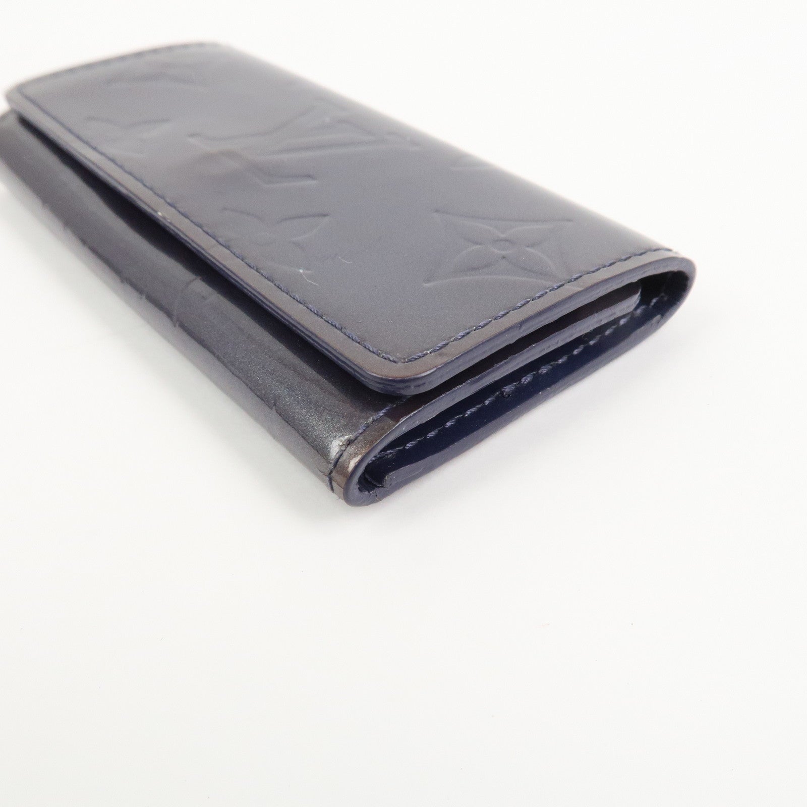 Louis Vuitton Monogram Vernis Multicle 4 Ring Key Case Indigo