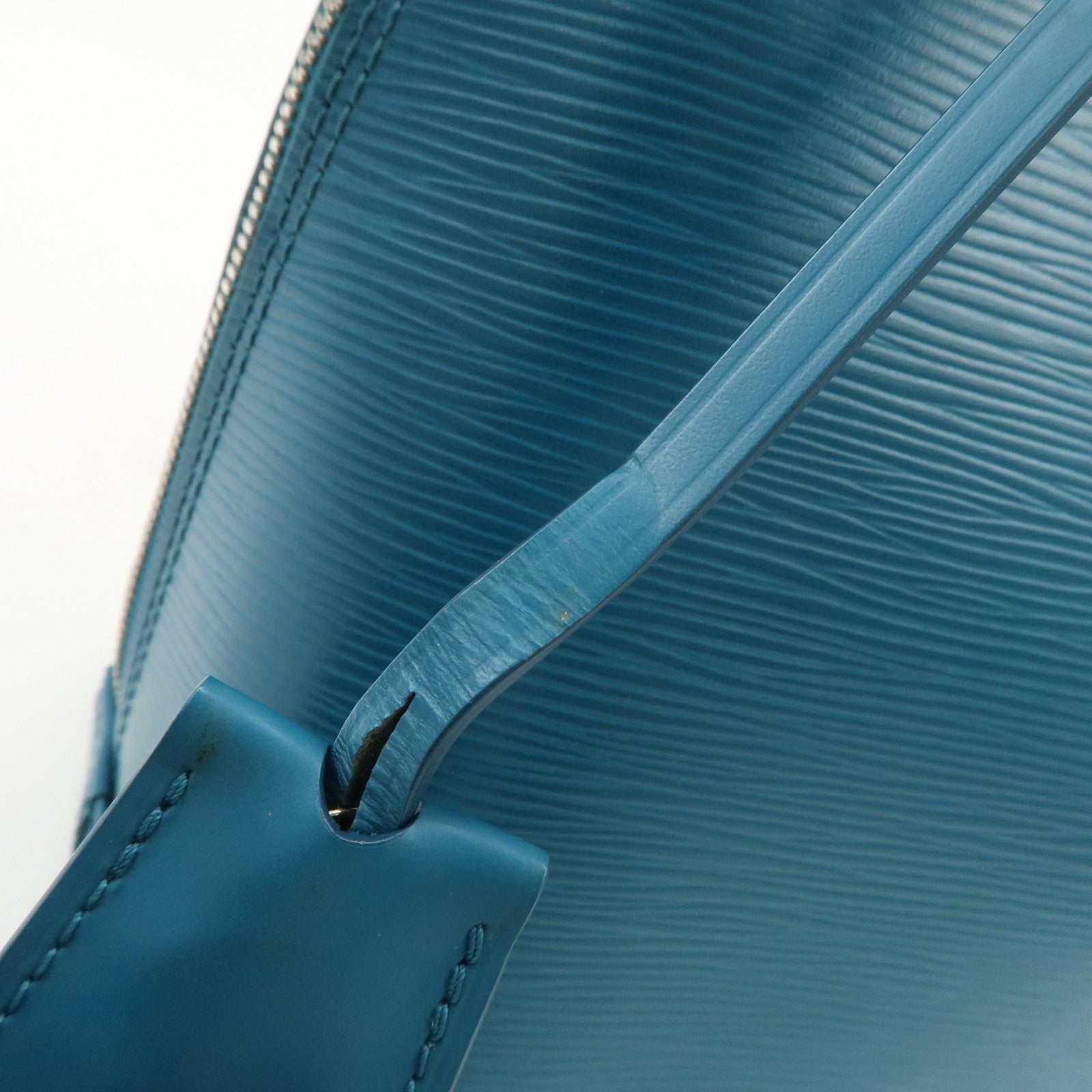 Louis Vuitton Epi Alma PM Hand Bag Cyan Blue M40624