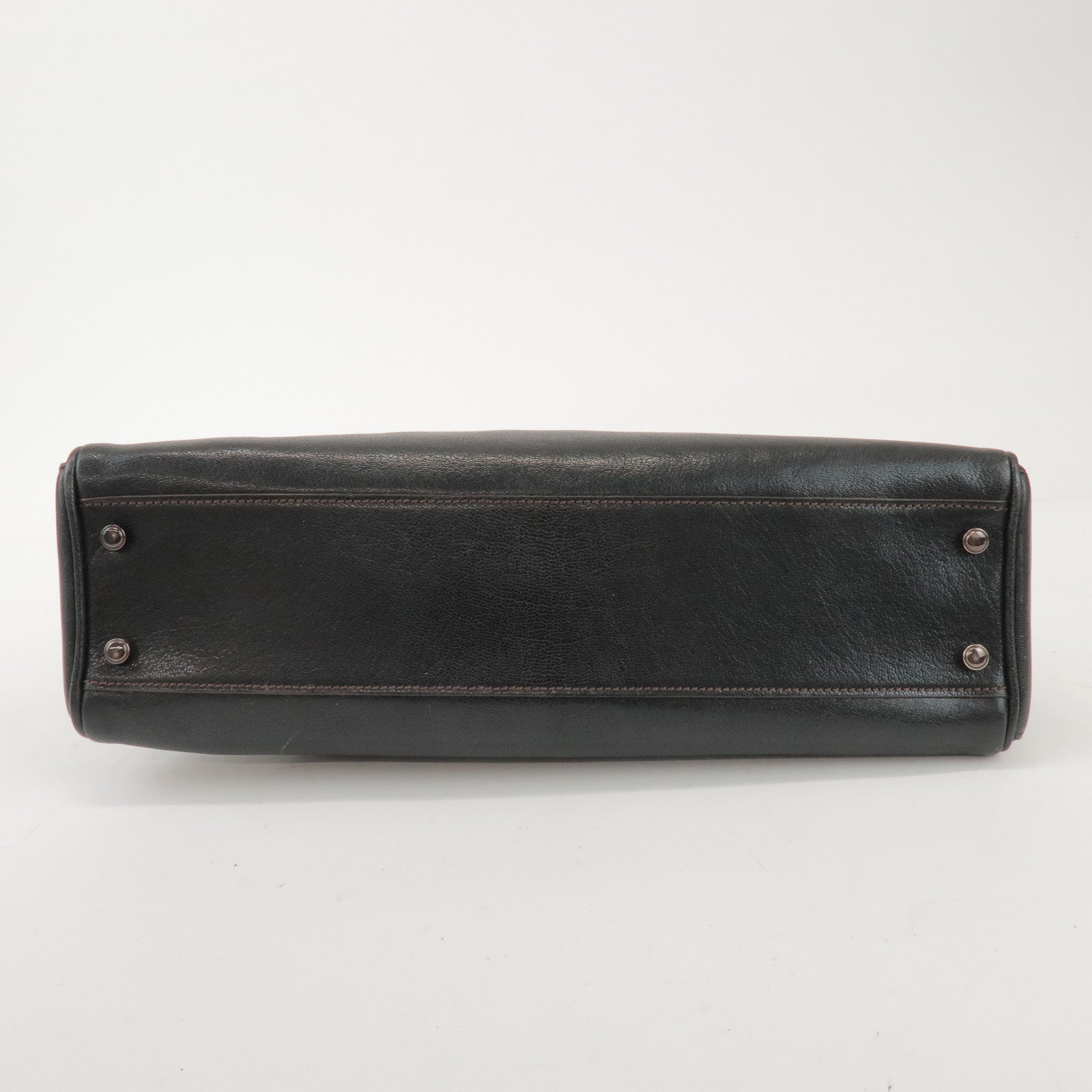 Cartier Marcello de Cartier Leather Hand Bag Tote Bag Black