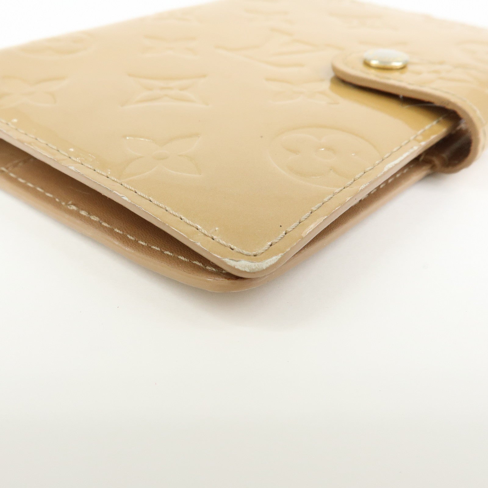 Louis Vuitton Monogram Vernis Agenda PM Planner Cover Beige R21001
