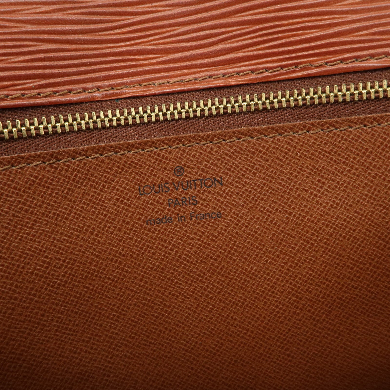 Louis Vuitton Epi Sellier Dragonne Clutch Bag Kenya Brown M52618