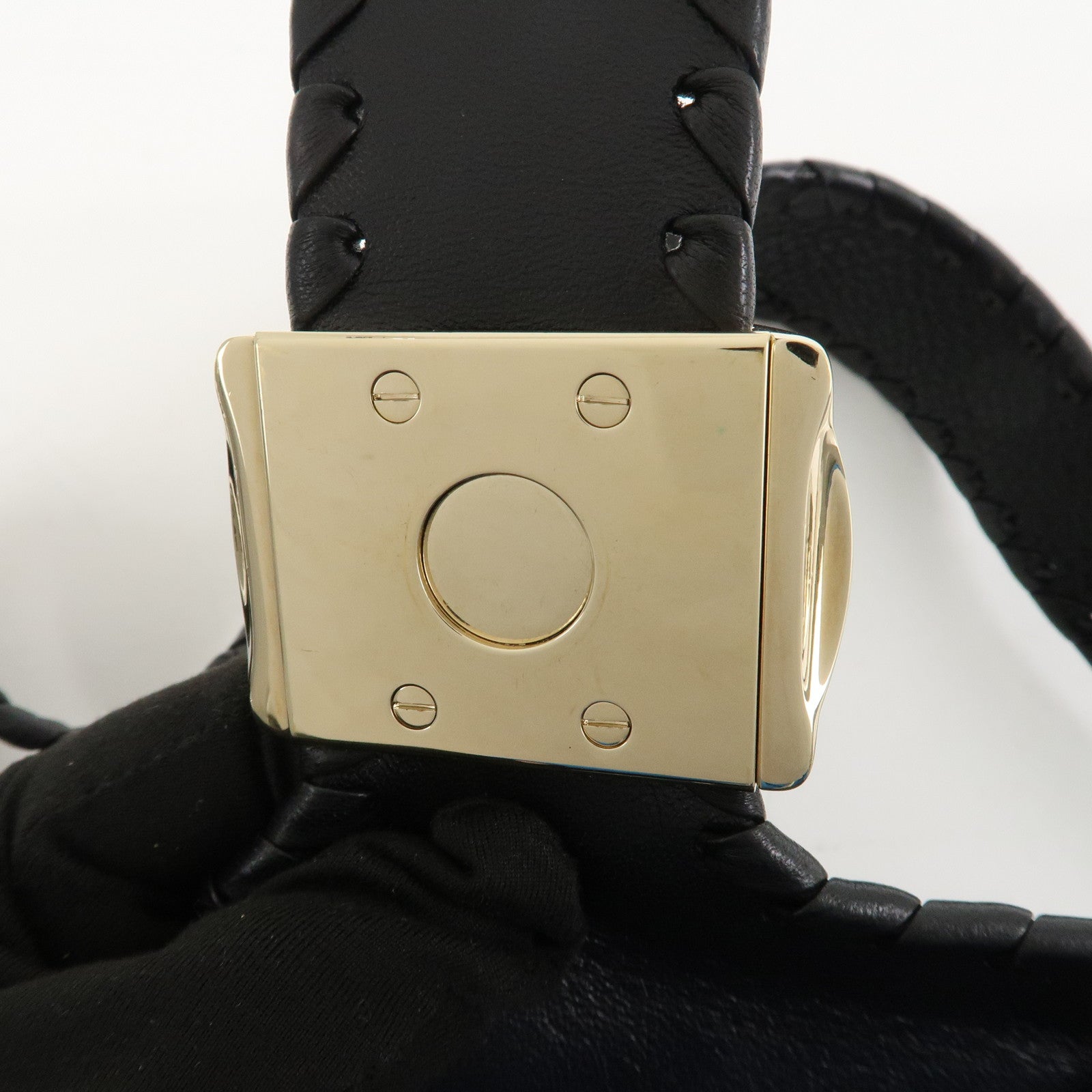 LOEWE Anagram Leather Granada Shoulder Bag Hand Bag Black