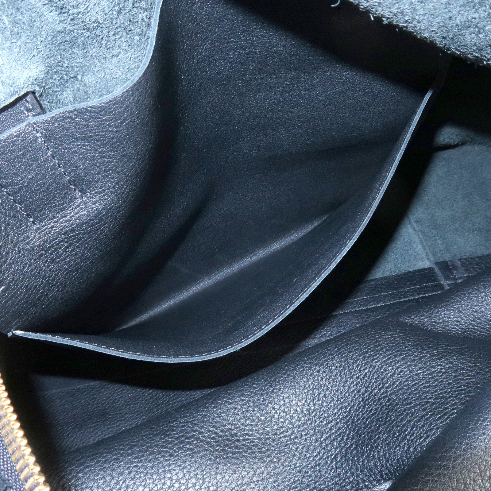 LOEWE Anagram Logo Leather Suede Origami Cubo Hand Bag Black