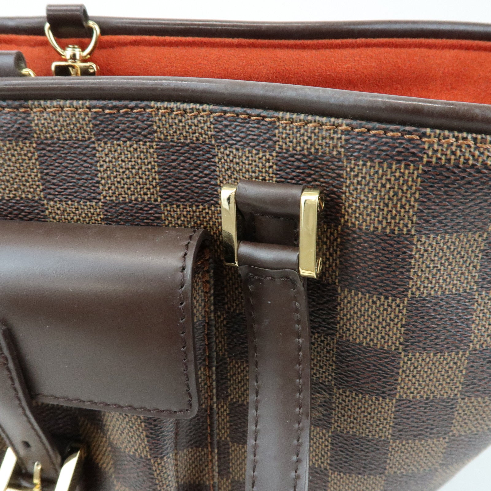 Louis Vuitton Damier Manosque PM Canvas Tote Bag Ebene N51121