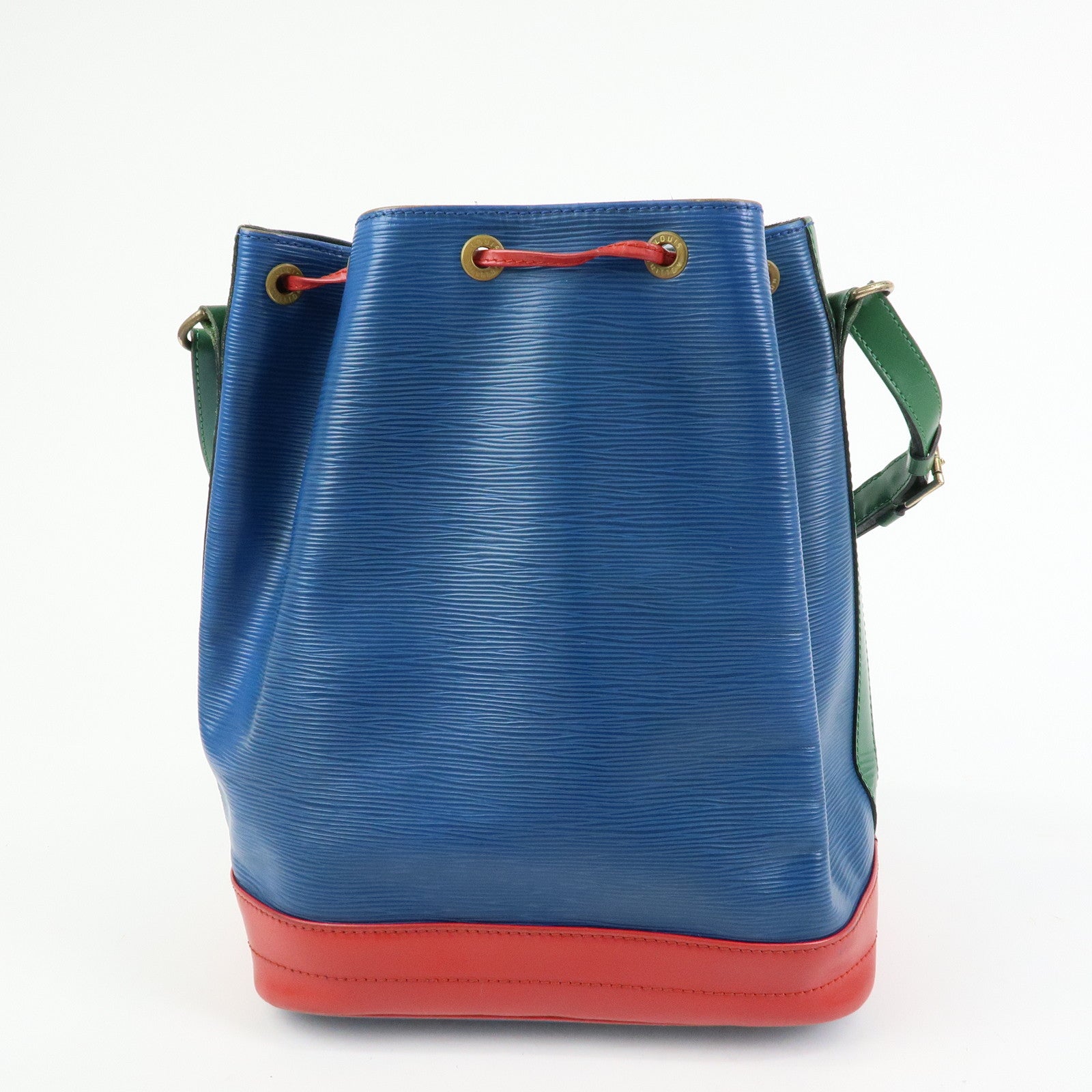 Louis Vuitton Epi Noe Tricolor Shoulder Bag Blue Green Red M44082