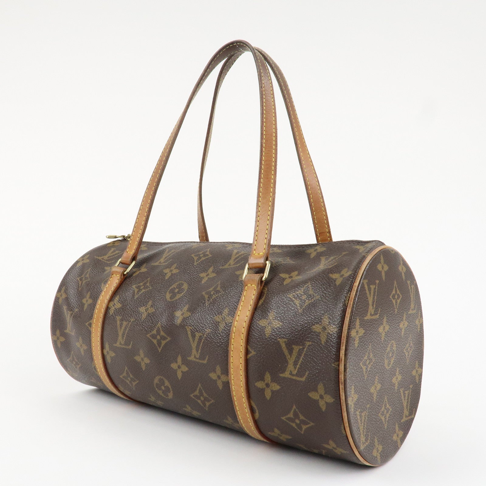 Louis Vuitton Monogram Papillon 30 Hand Bag Brown M51385 Used