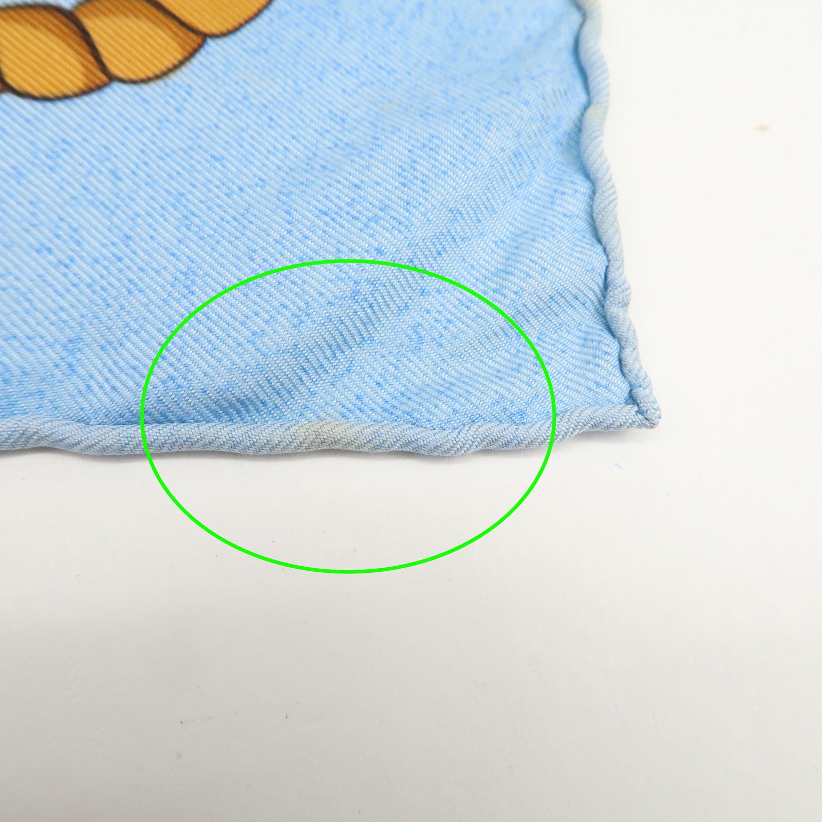 HERMES Carre 90 Silk 100% LES FOLIES DU CIEL Scarf Blue Multicolor