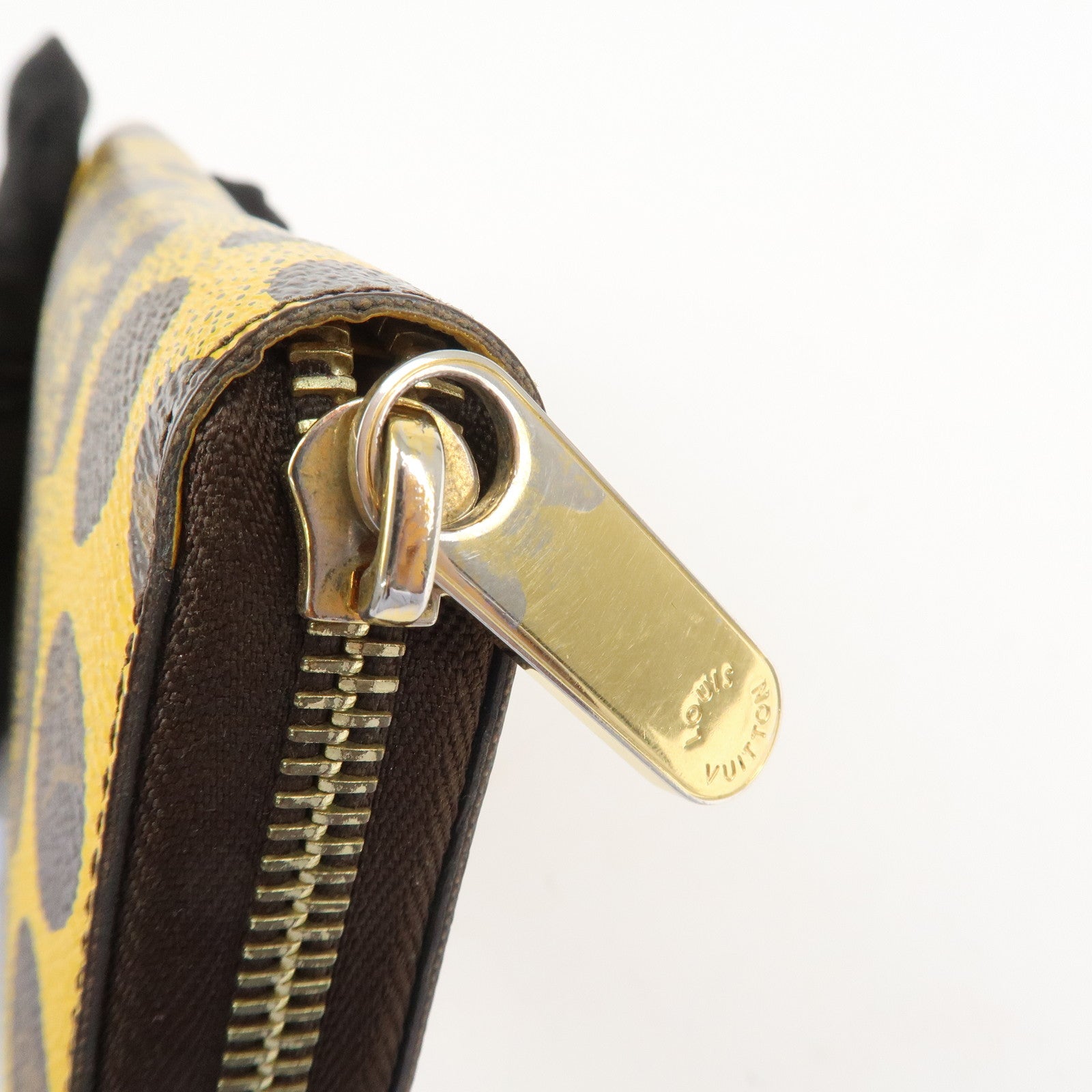 Louis Vuitton Monogram Zippy Wallet Pumpkin Dots Jaune M60449 Used