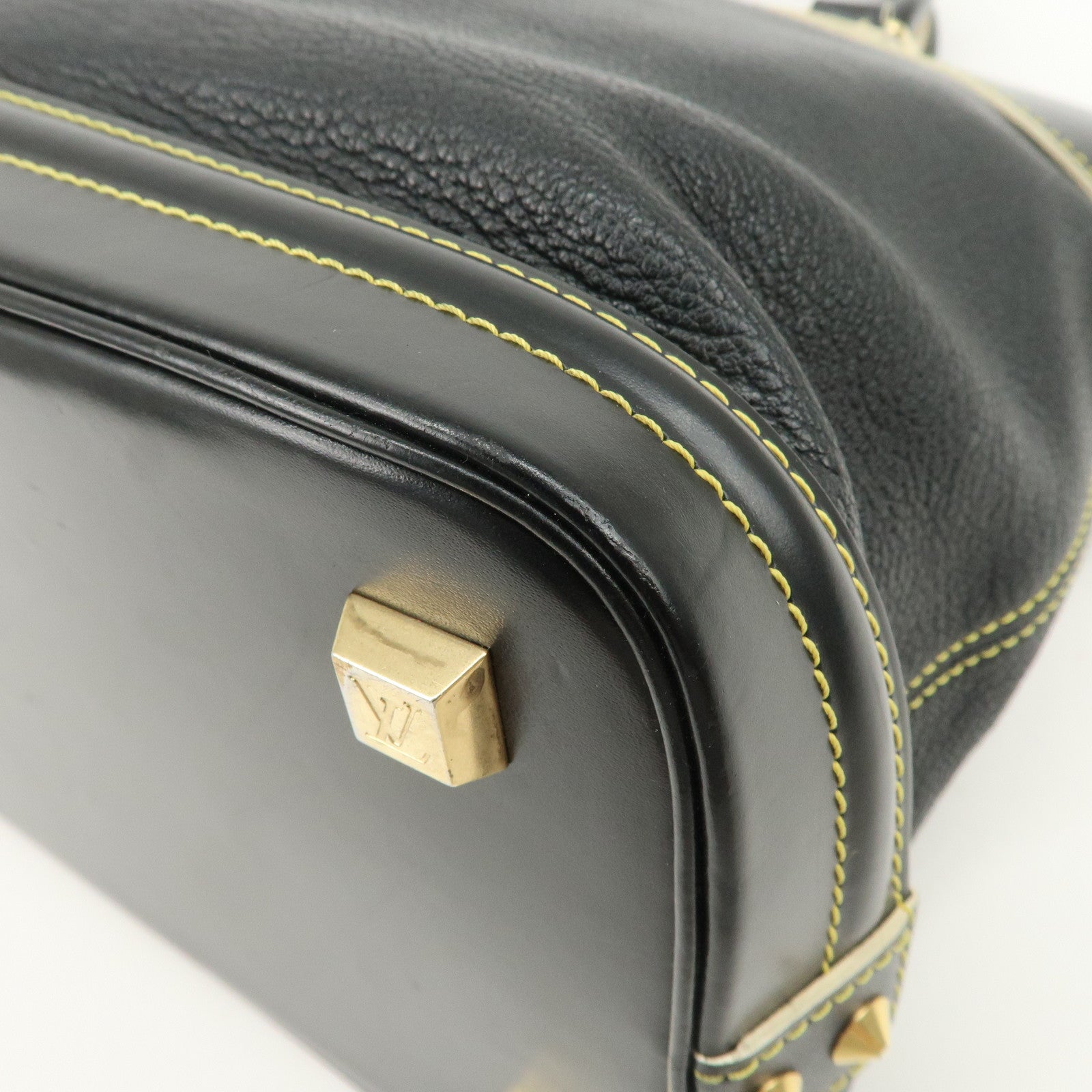 Louis Vuitton Suhari Leather Lock It MM Hand Bag Noir Black M91875