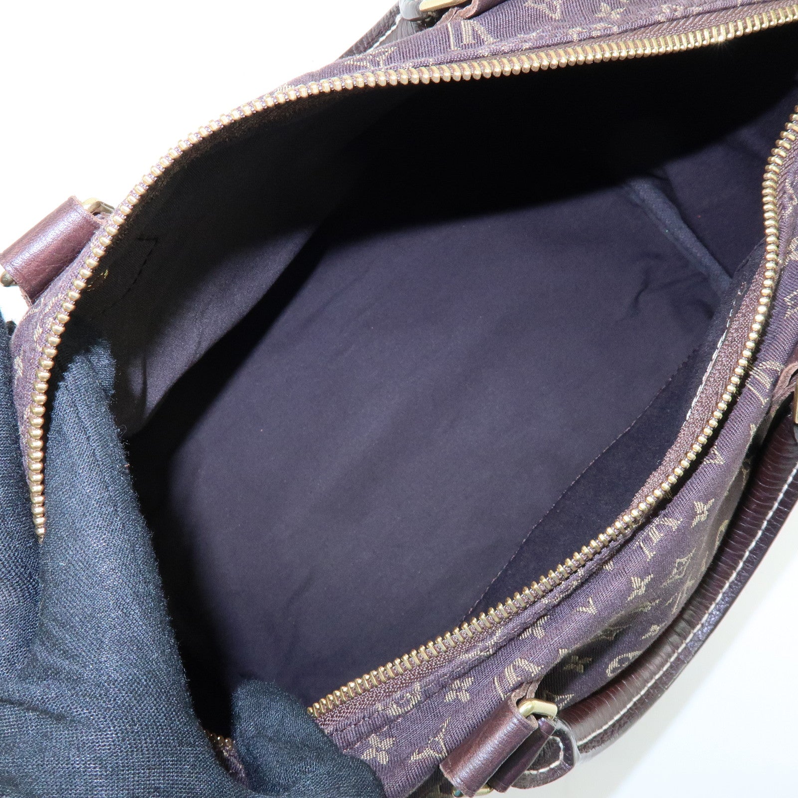 Louis Vuitton Monogram Mini Lin Speedy 30 Boston Bag Ebene M95224