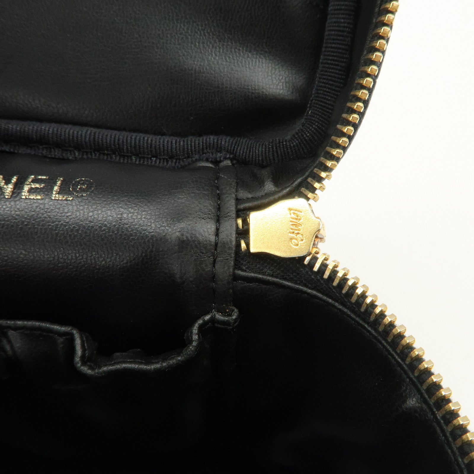 CHANEL COCO Mark Caviarskin Vanity Bag Hand Bag Black A01998